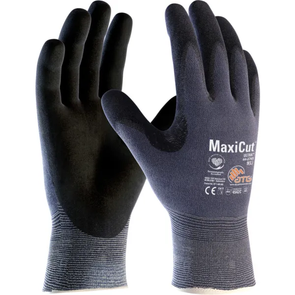 Guanti antitaglio ATG MaxiCut, Tg. 6, in HPPE/nylon/vetro, col. Blu