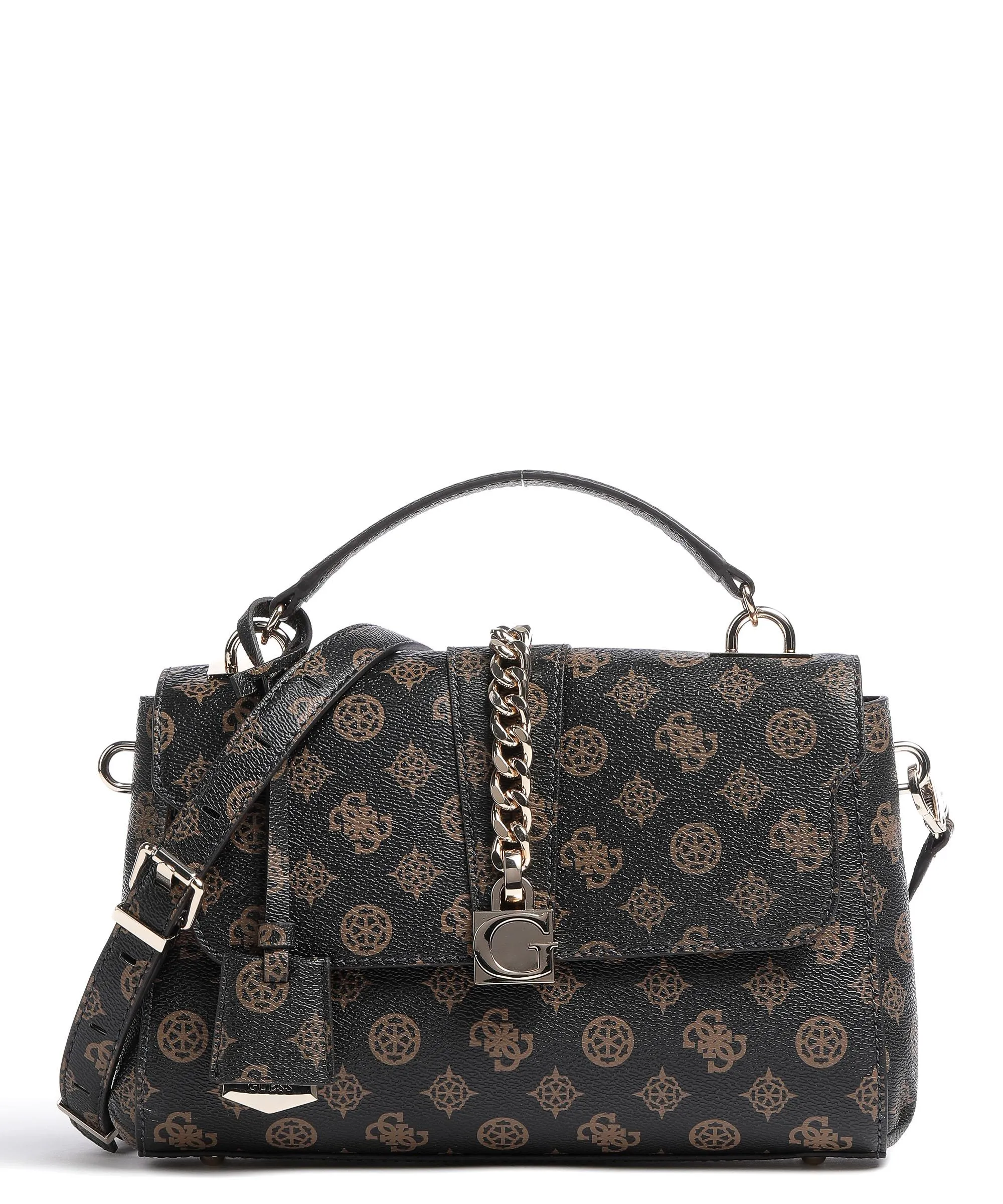  Guess Tiberia Borsa a mano pelle sintetica marrone scuro  