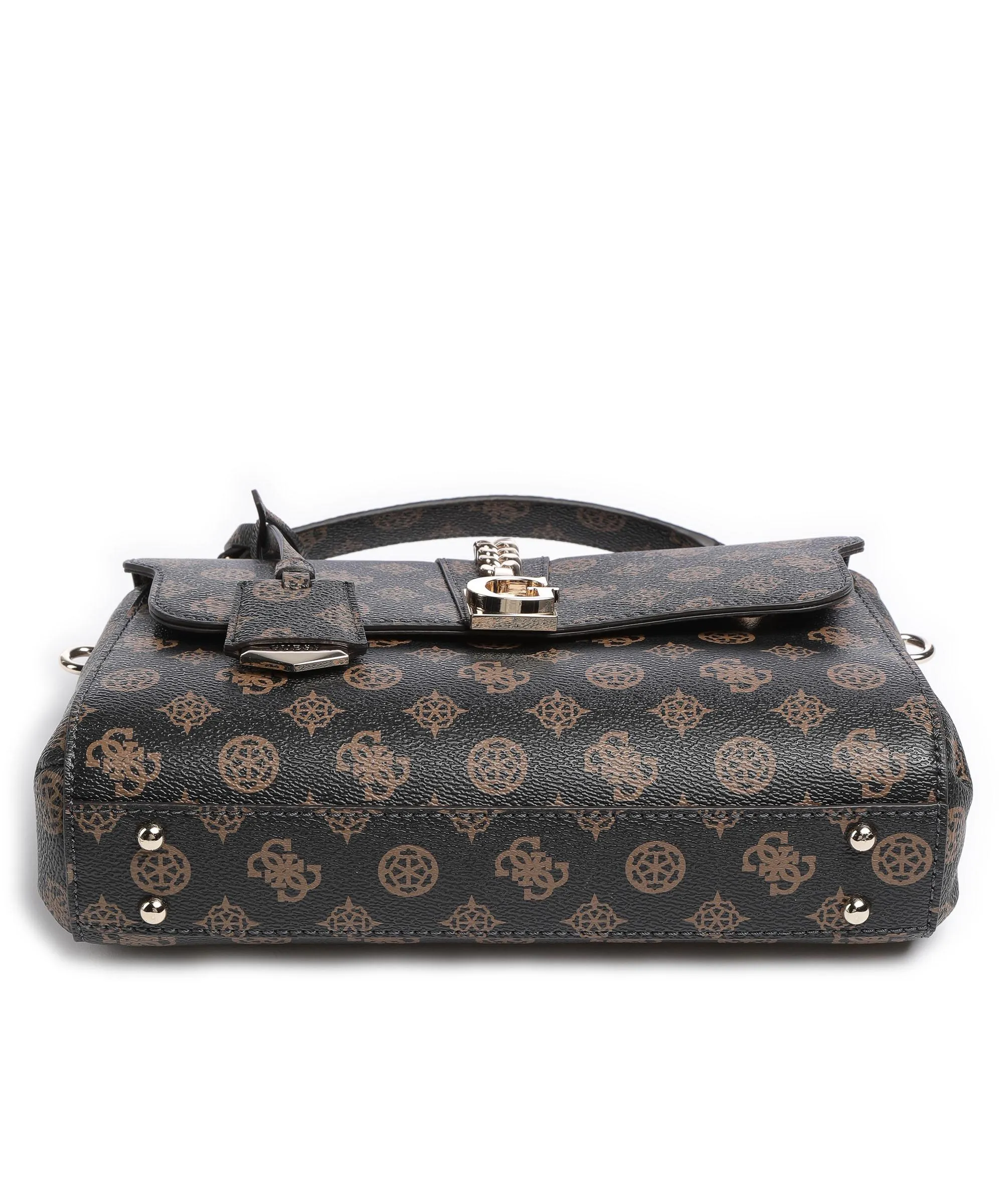  Guess Tiberia Borsa a mano pelle sintetica marrone scuro  