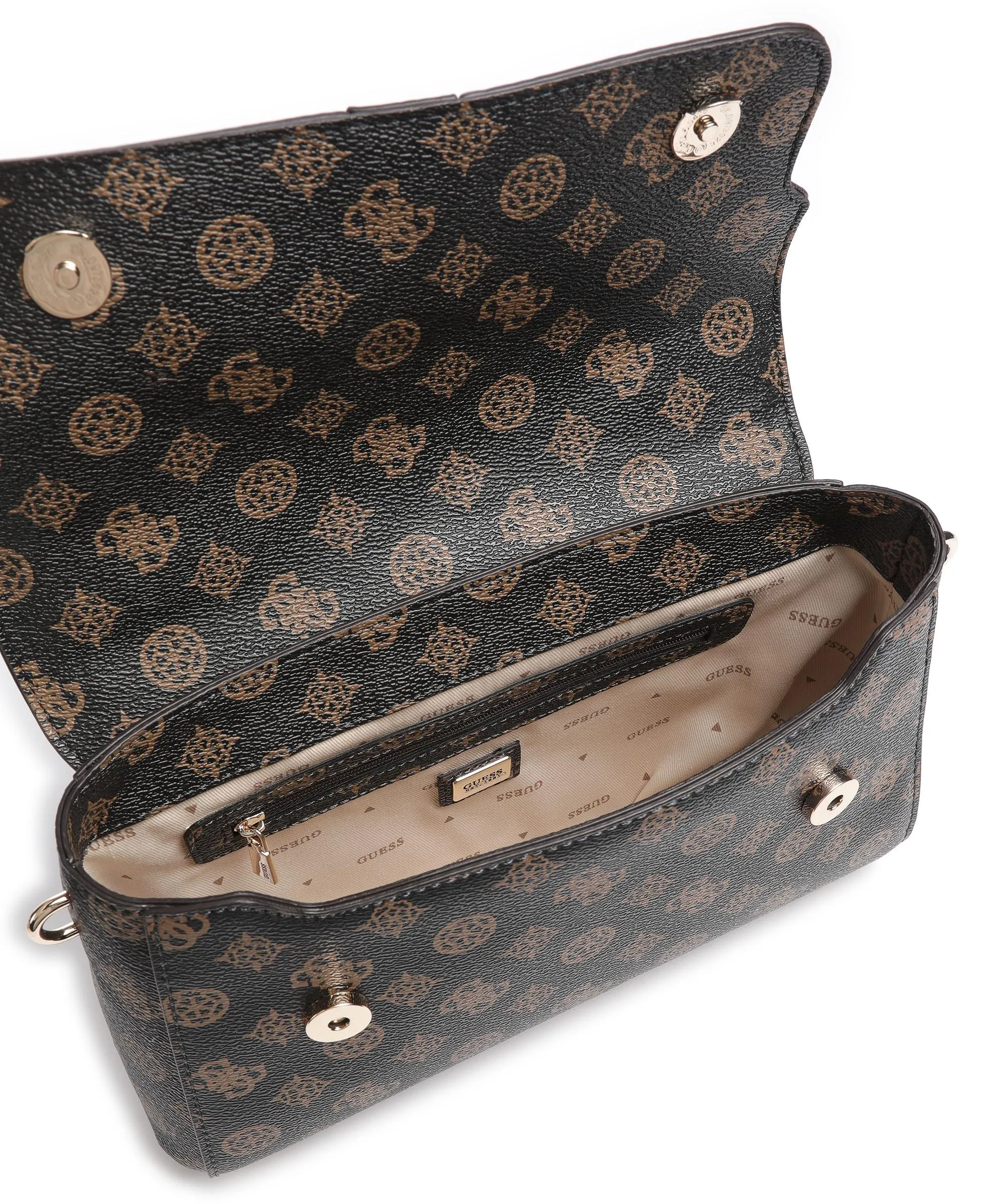 Guess Tiberia Borsa a mano pelle sintetica marrone scuro  