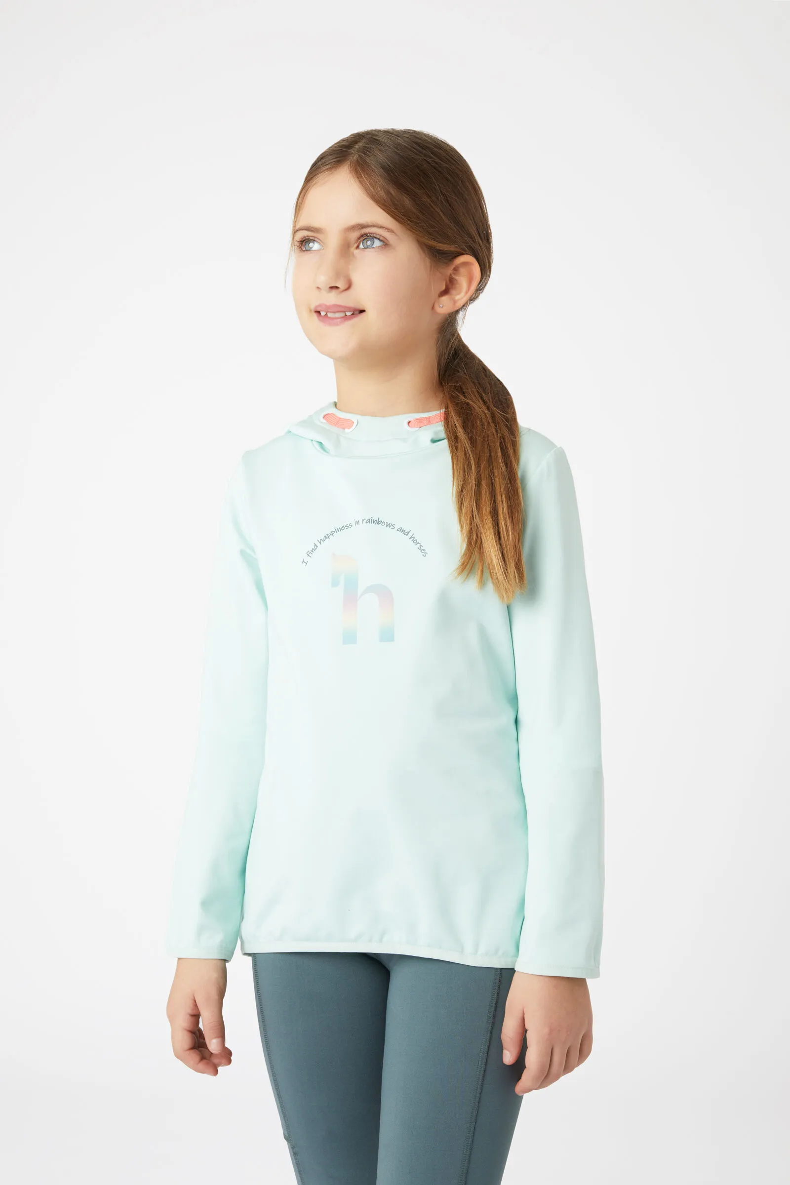 Horze Chloe Felpa funzionale con cappuccio e stampa iconica, per bambini