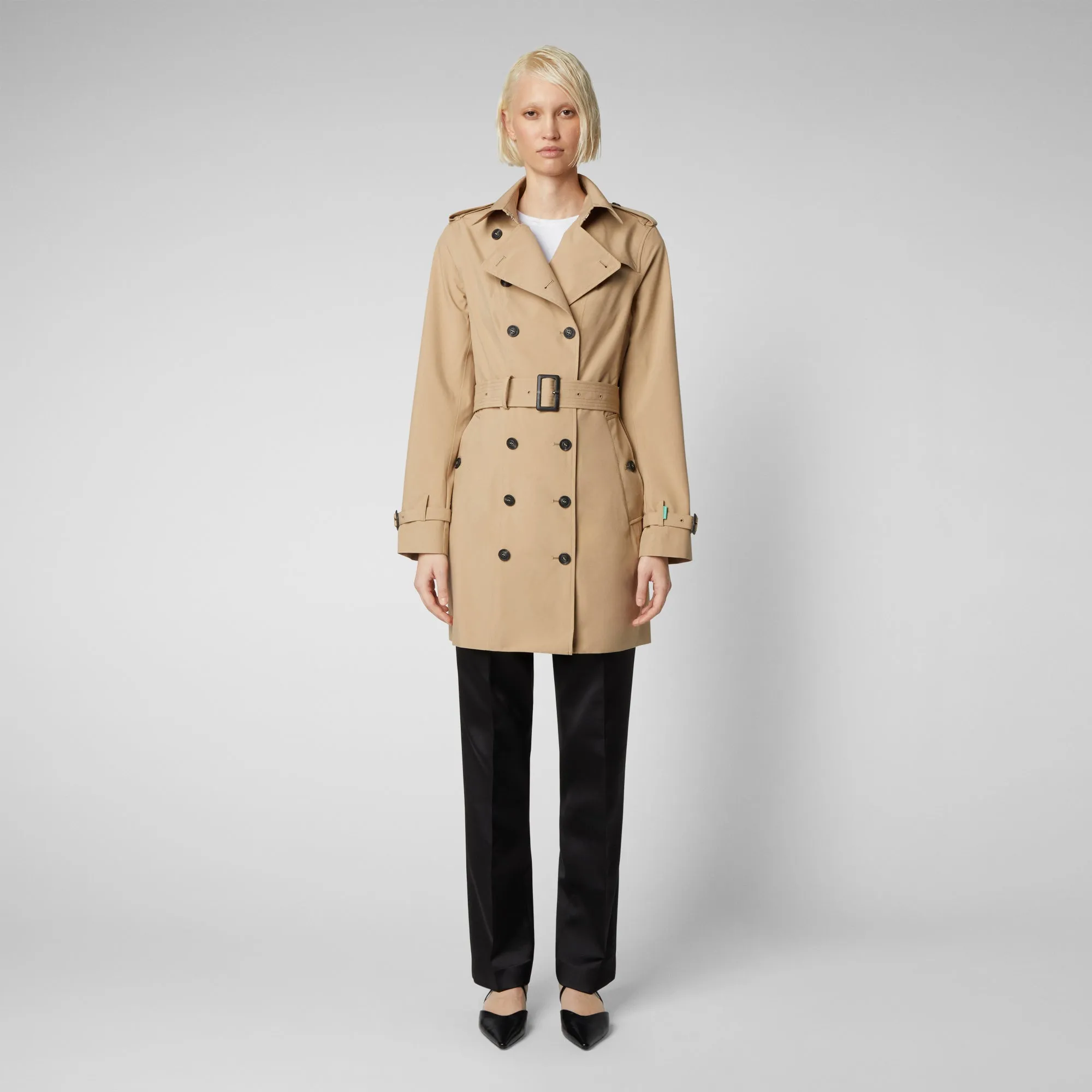 Impermeabile donna Audrey beige scuro