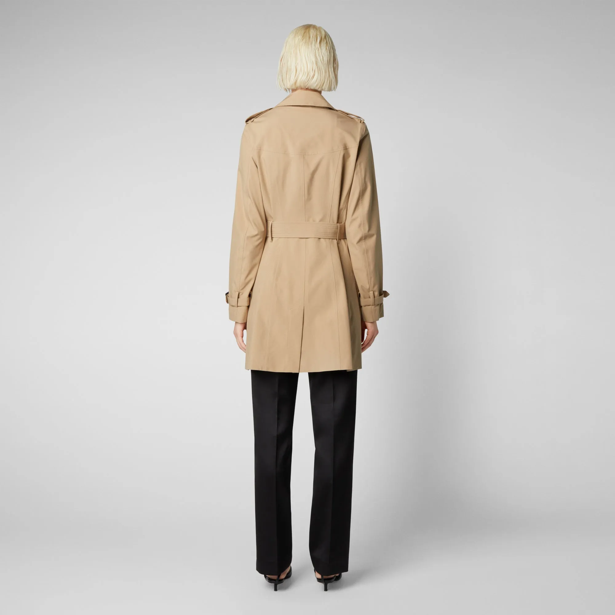 Impermeabile donna Audrey beige scuro