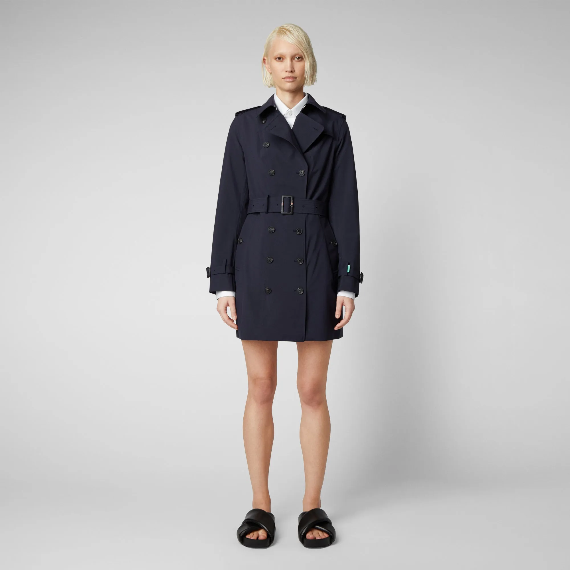 Impermeabile donna Audrey blu Nero