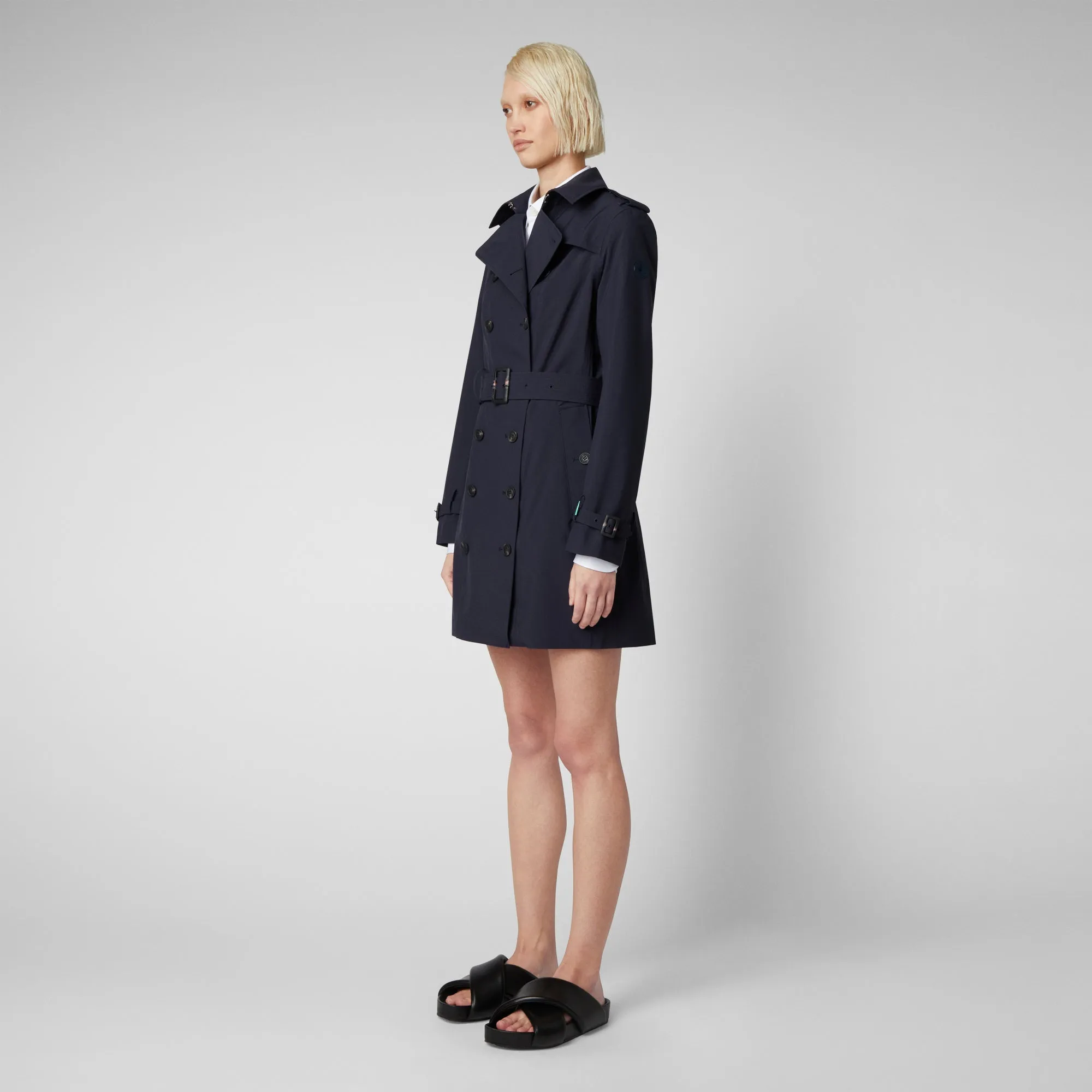 Impermeabile donna Audrey blu Nero