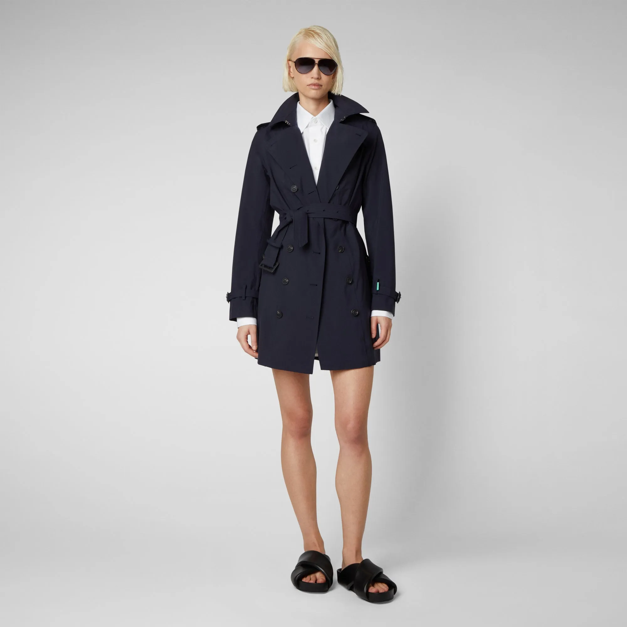 Impermeabile donna Audrey blu Nero
