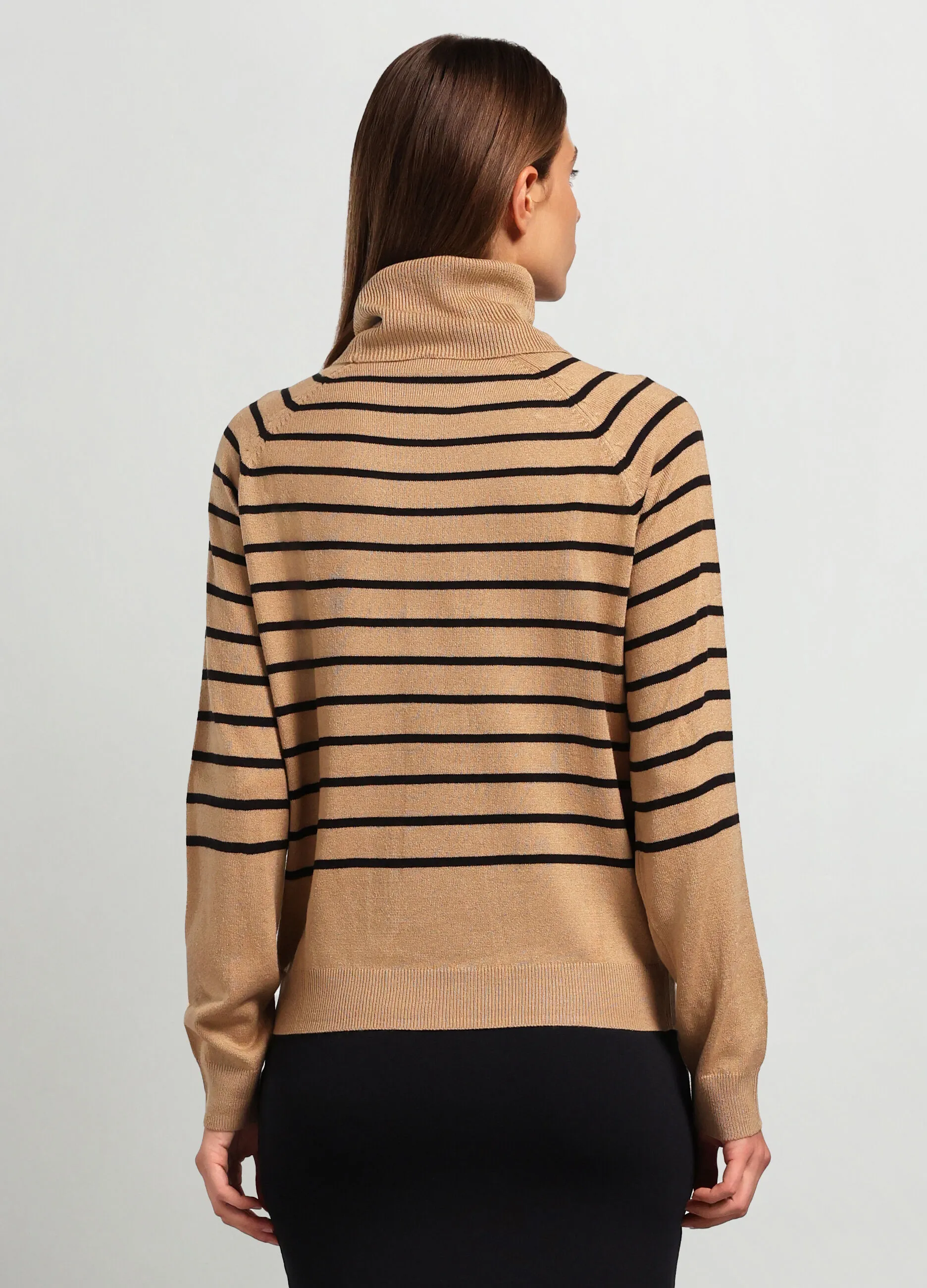 IWIE  Dolcevita tricot con motivo a righe donna