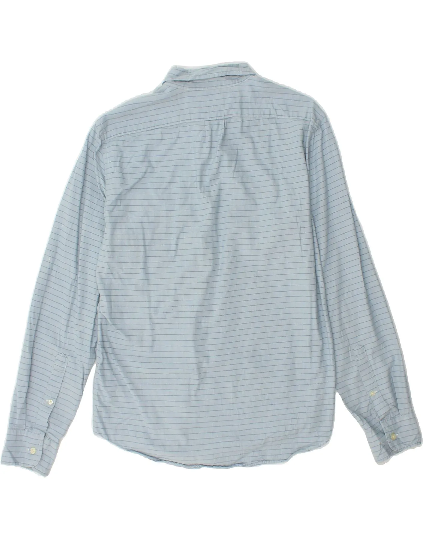 J. CREW Mens Slim Fit Shirt Medium Blue Striped Cotton