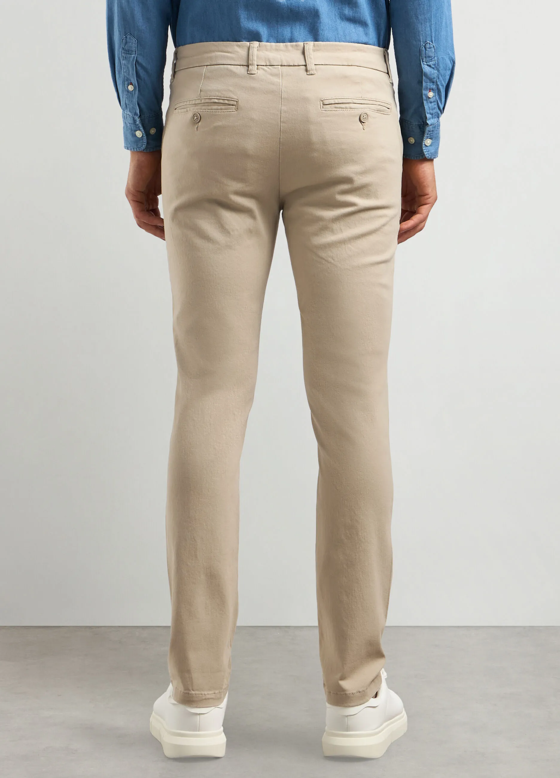 J. HART & BROS  Pantaloni extra slim fit in twill stretch uomo