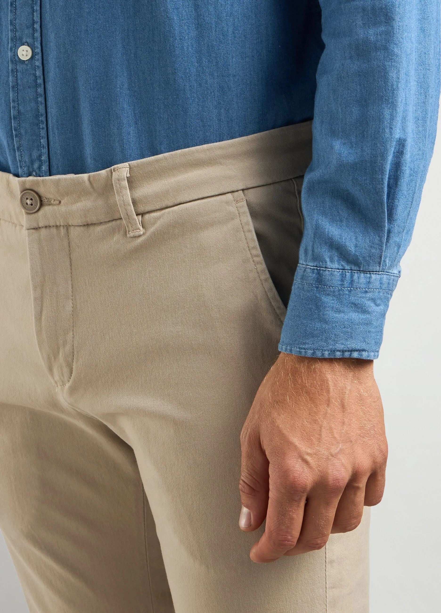 J. HART & BROS  Pantaloni extra slim fit in twill stretch uomo