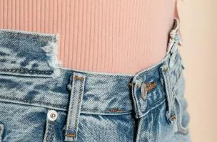 Jeans a gamba dritta, colore azzurro