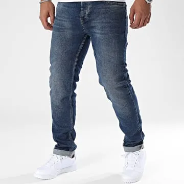 Jeans slim in denim blu