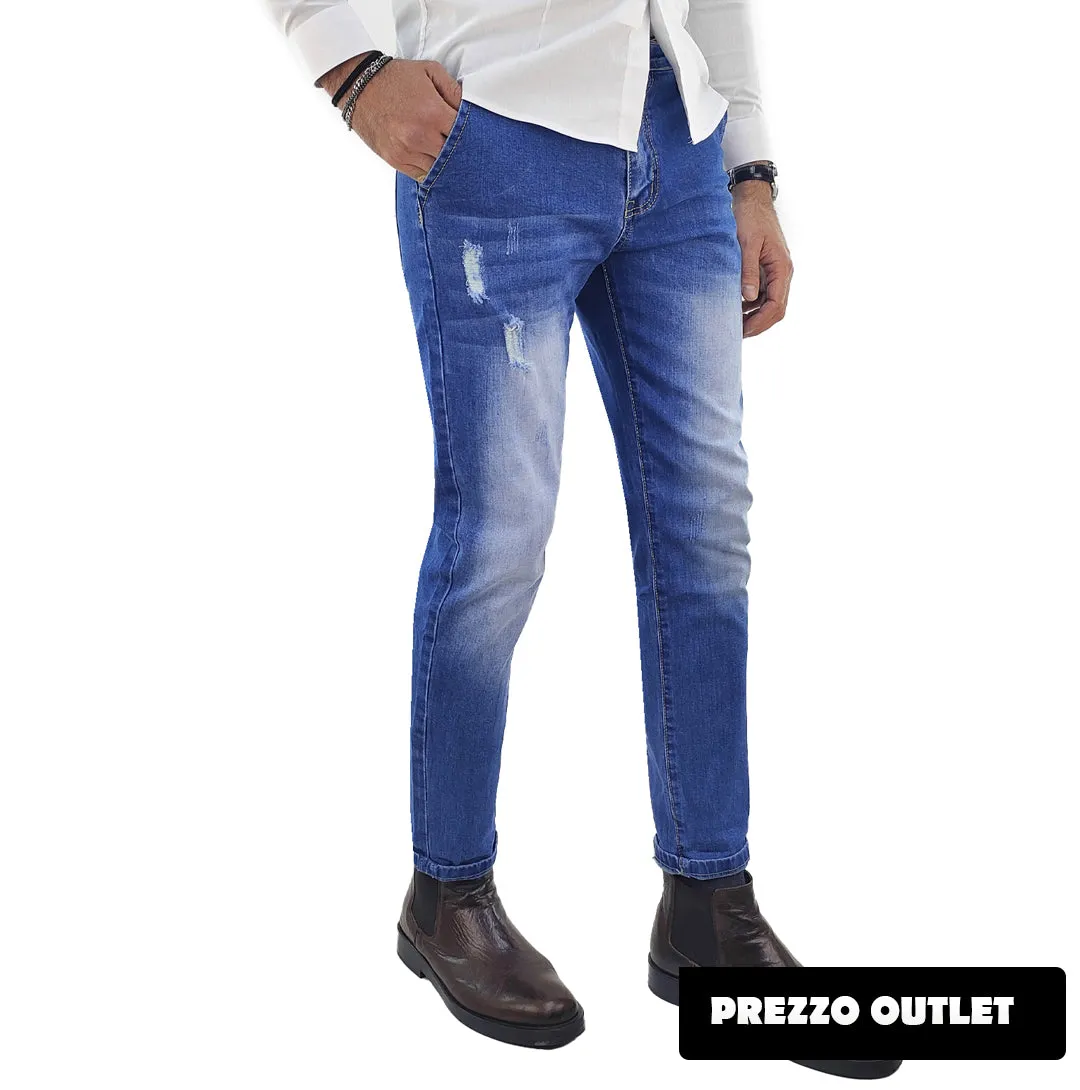 Jeans Uomo Capri Tasca Filo
