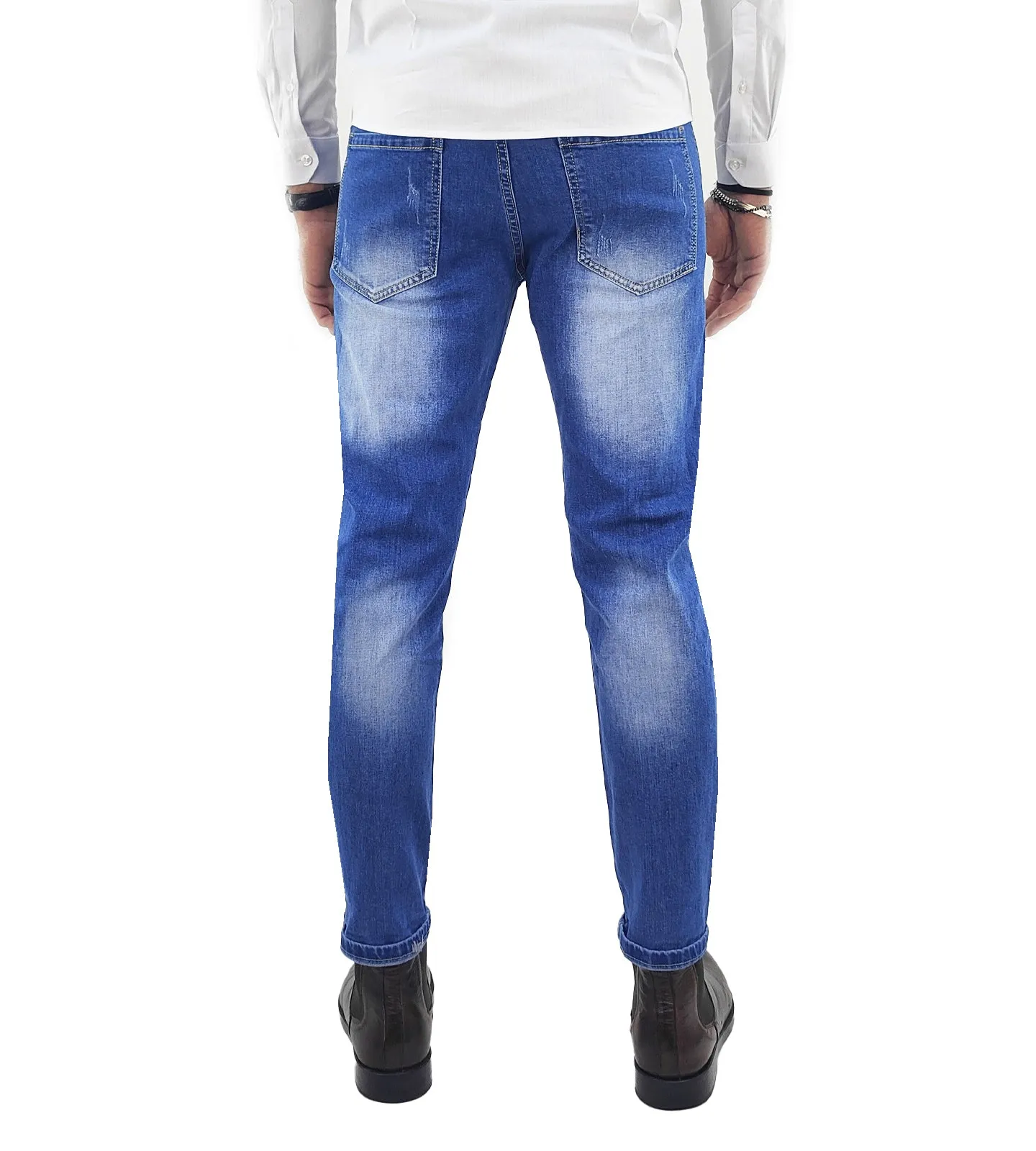 Jeans Uomo Capri Tasca Filo