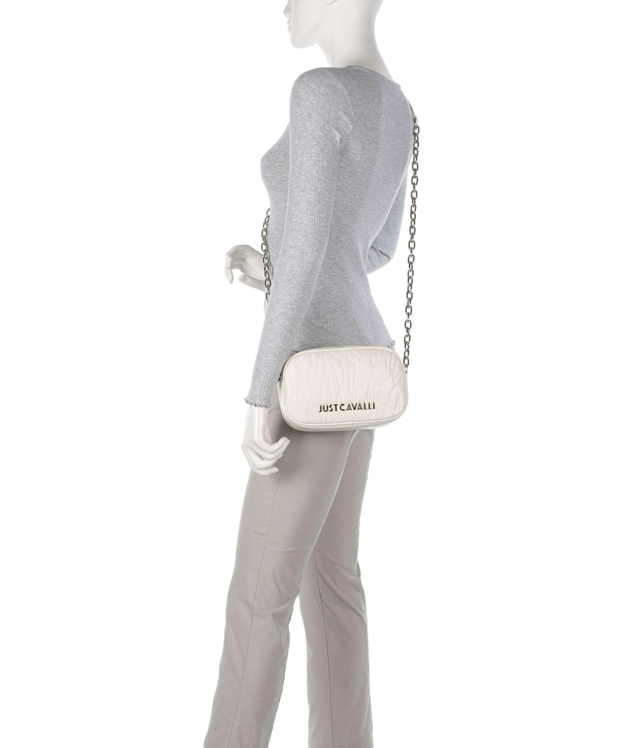  Just Cavalli Range E Style 1 Borsa a tracolla pelle sintetica avorio  