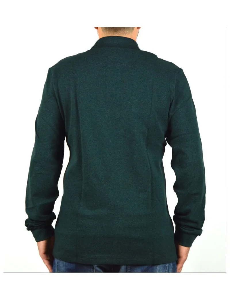 LACOSTE polo uomo 1313 manica lunga verdone melange