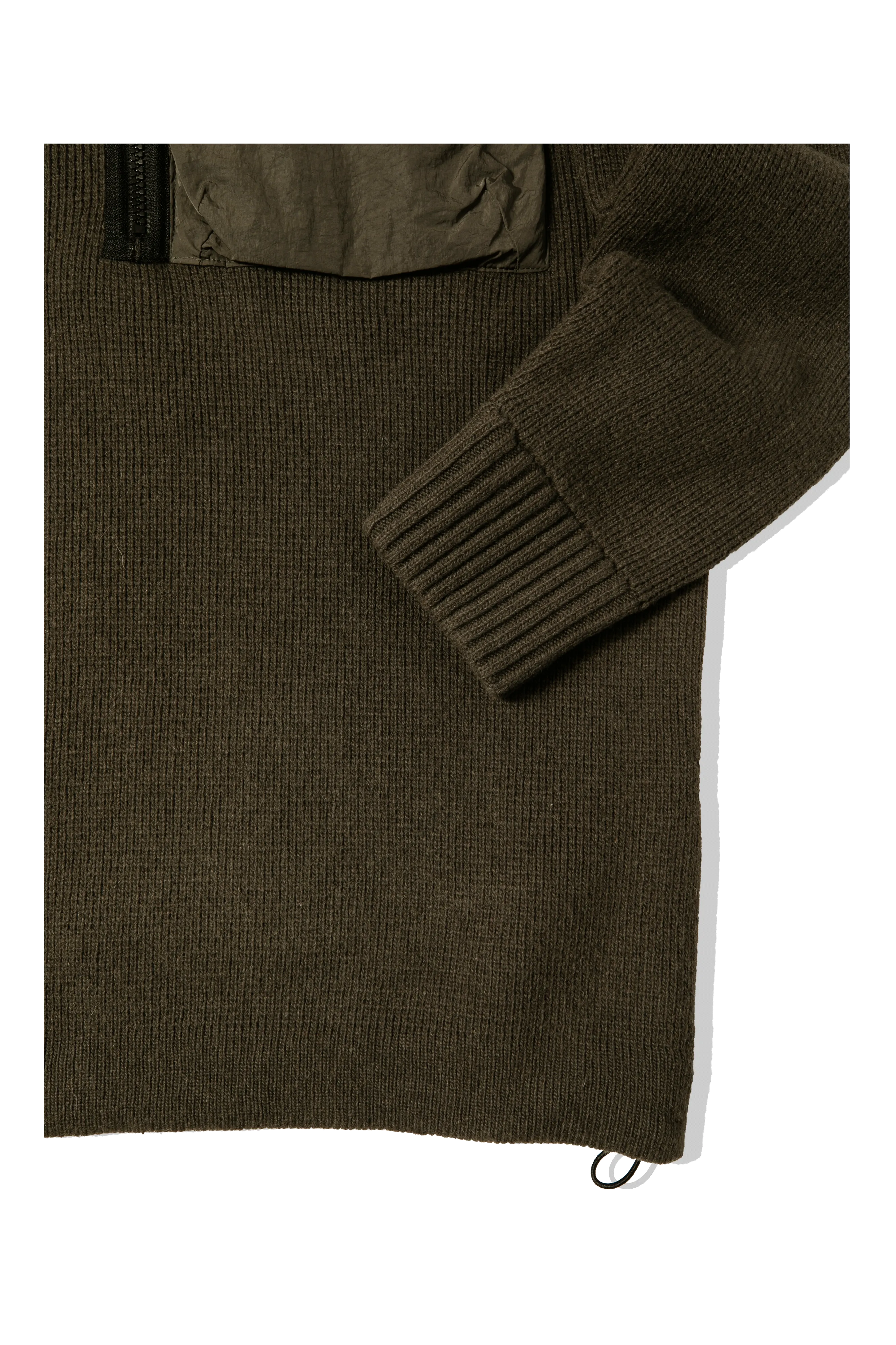 Lambswool Mixed Hooded Knit