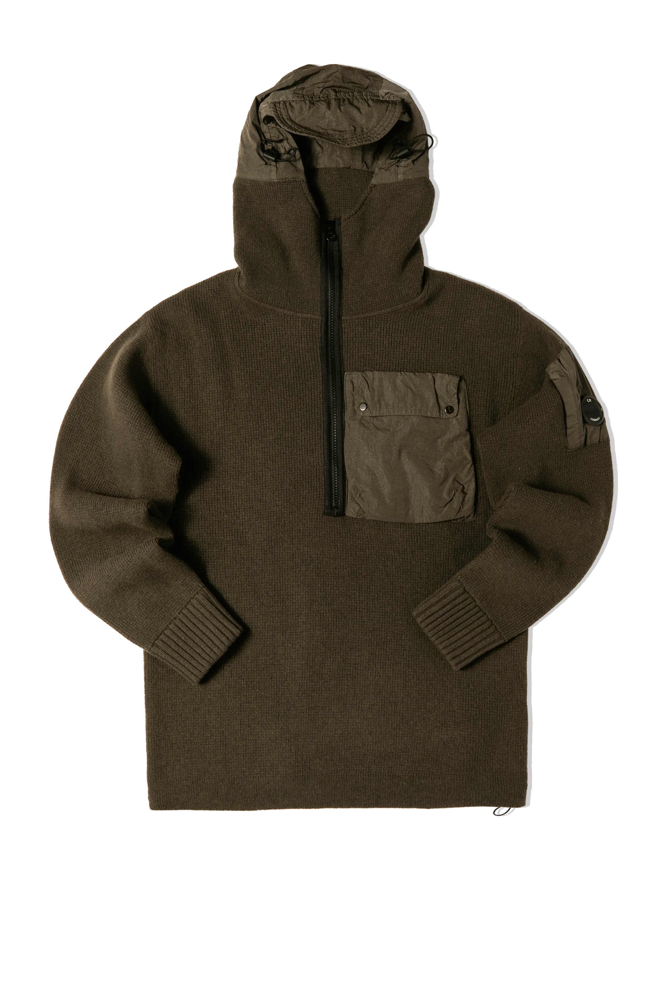 Lambswool Mixed Hooded Knit