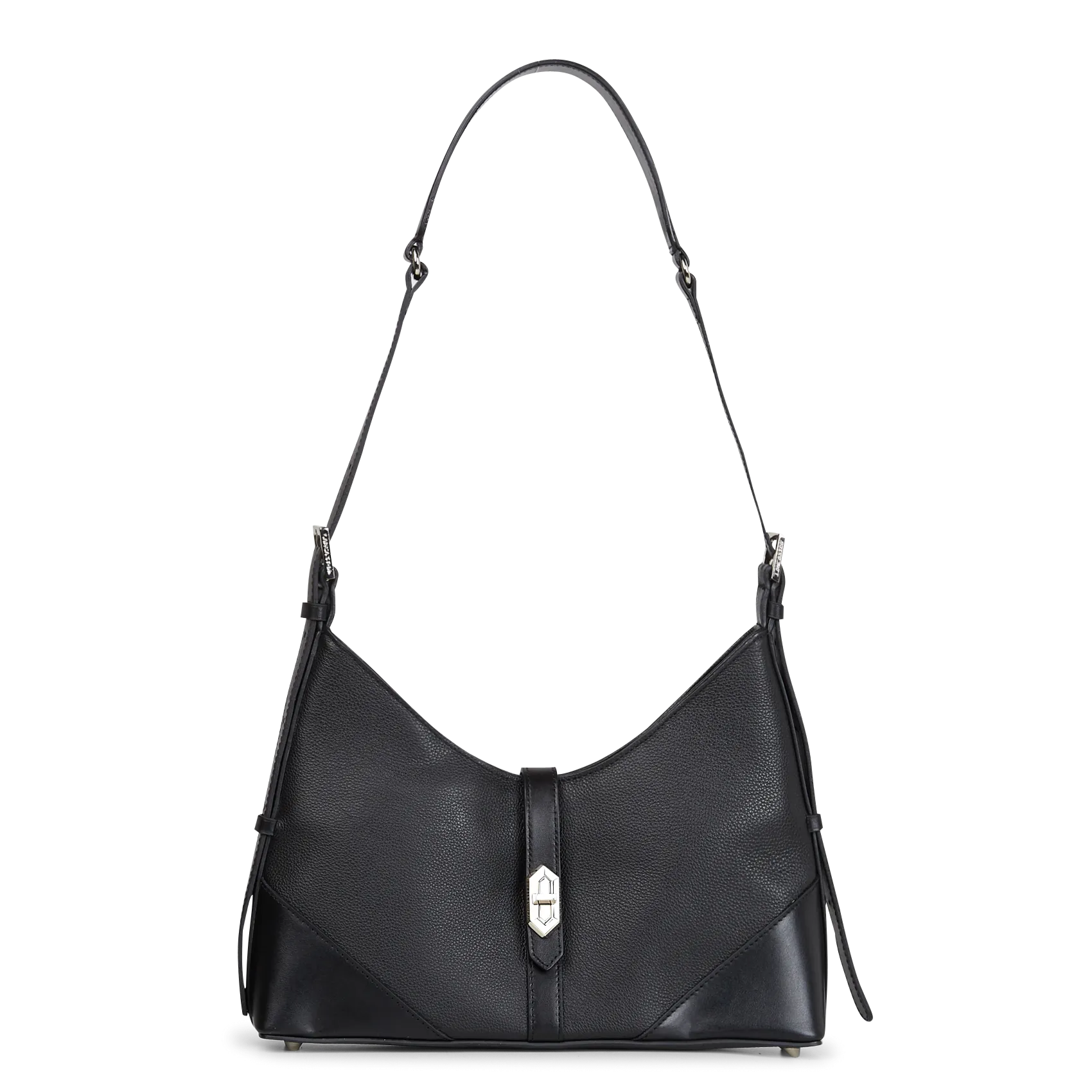  LANCASTER PARIS   MILANO DELTA - Borsa hobo in pelle martellata | Nero