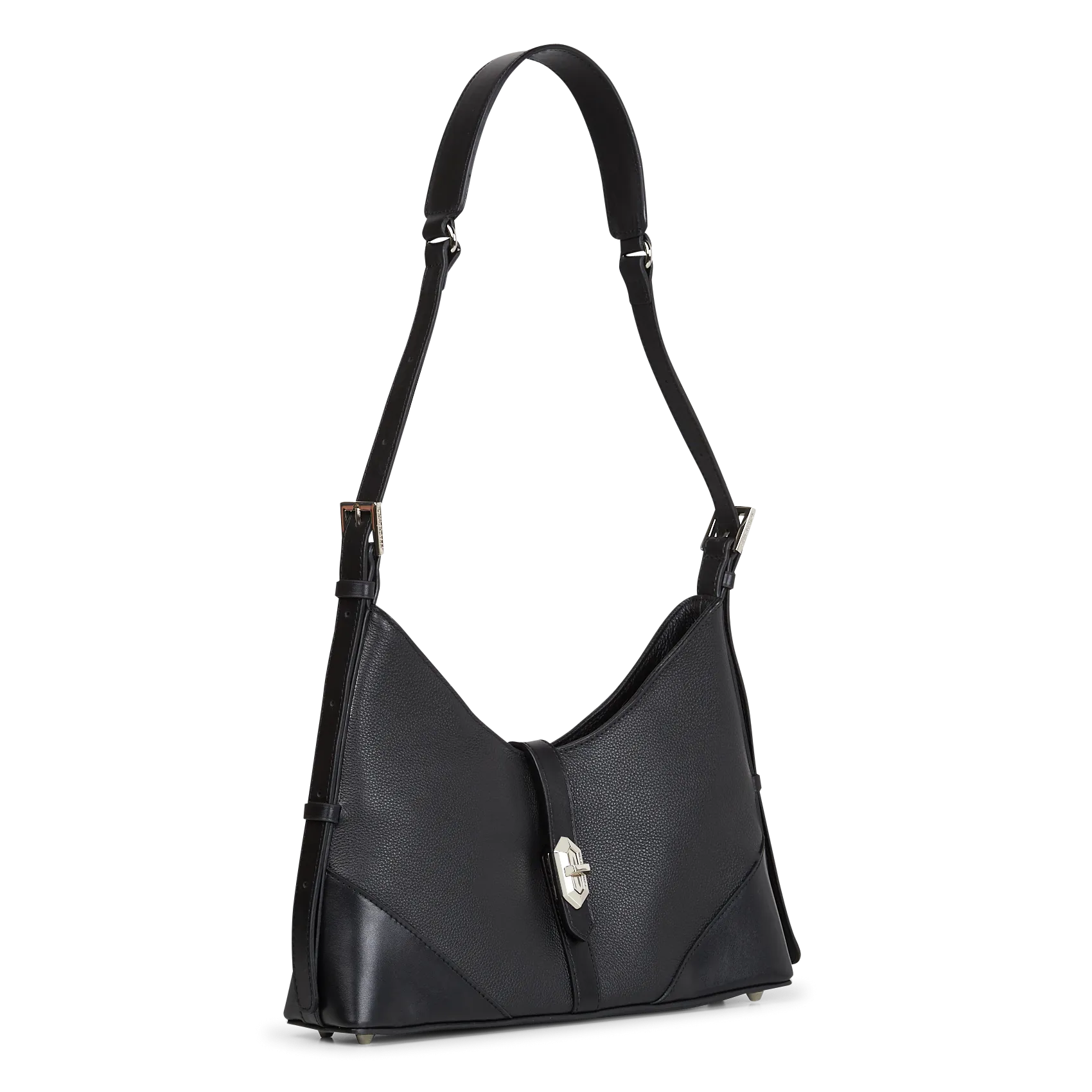  LANCASTER PARIS   MILANO DELTA - Borsa hobo in pelle martellata | Nero