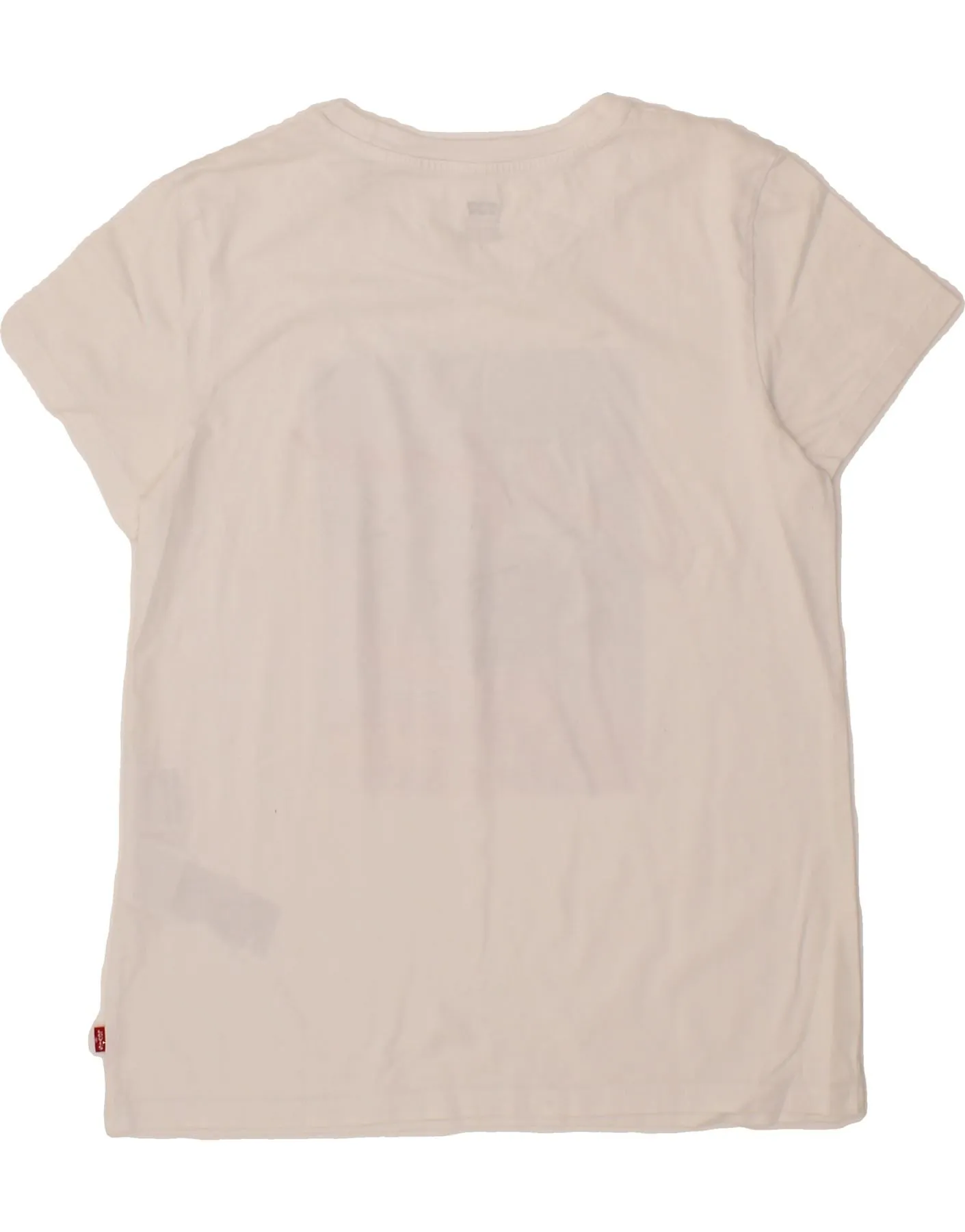 LEVI'S Womens Graphic T-Shirt Top UK 12 Medium White Cotton