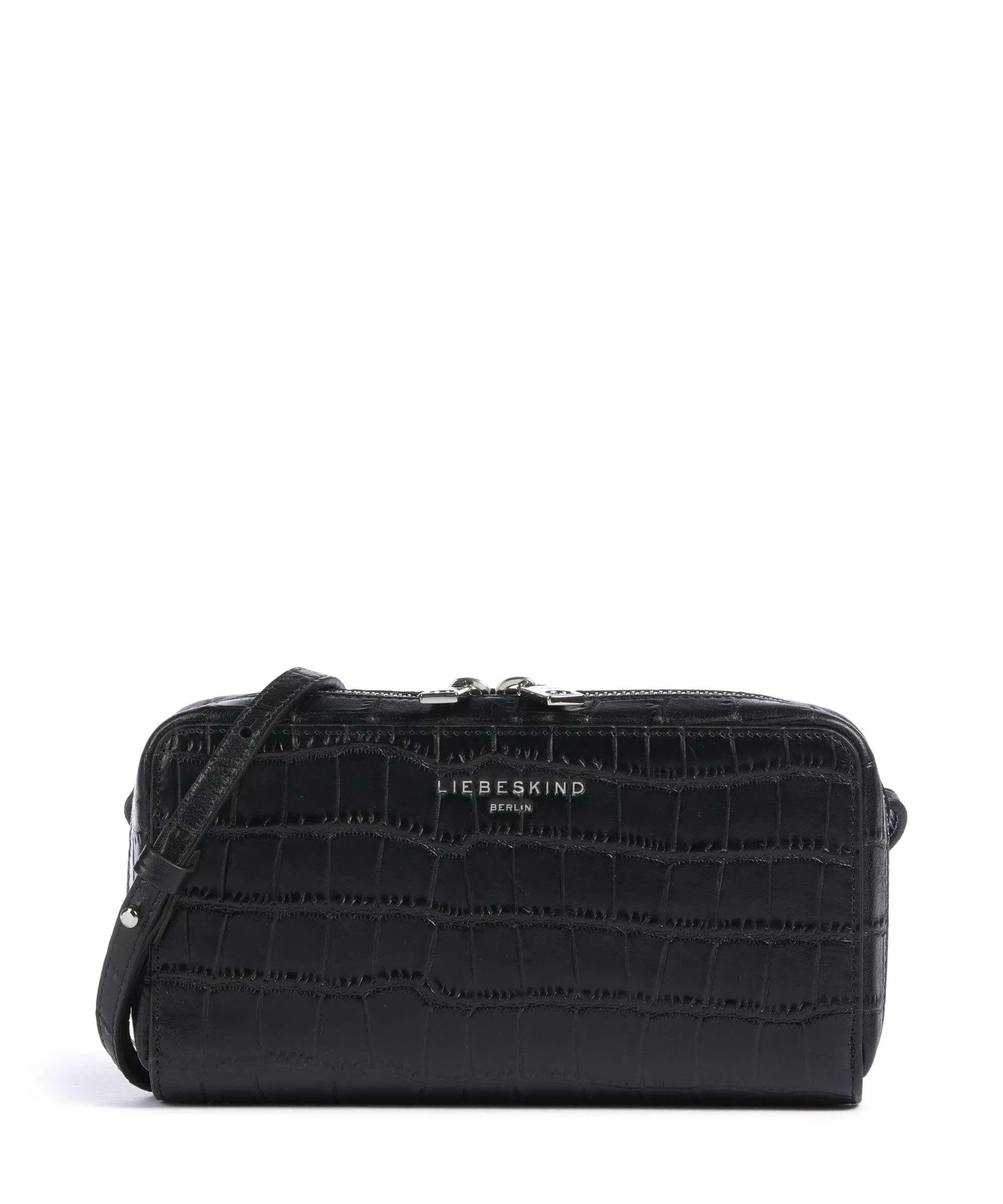  Liebeskind Lou Croco XS Portafoglio pelle in rilievo nero  