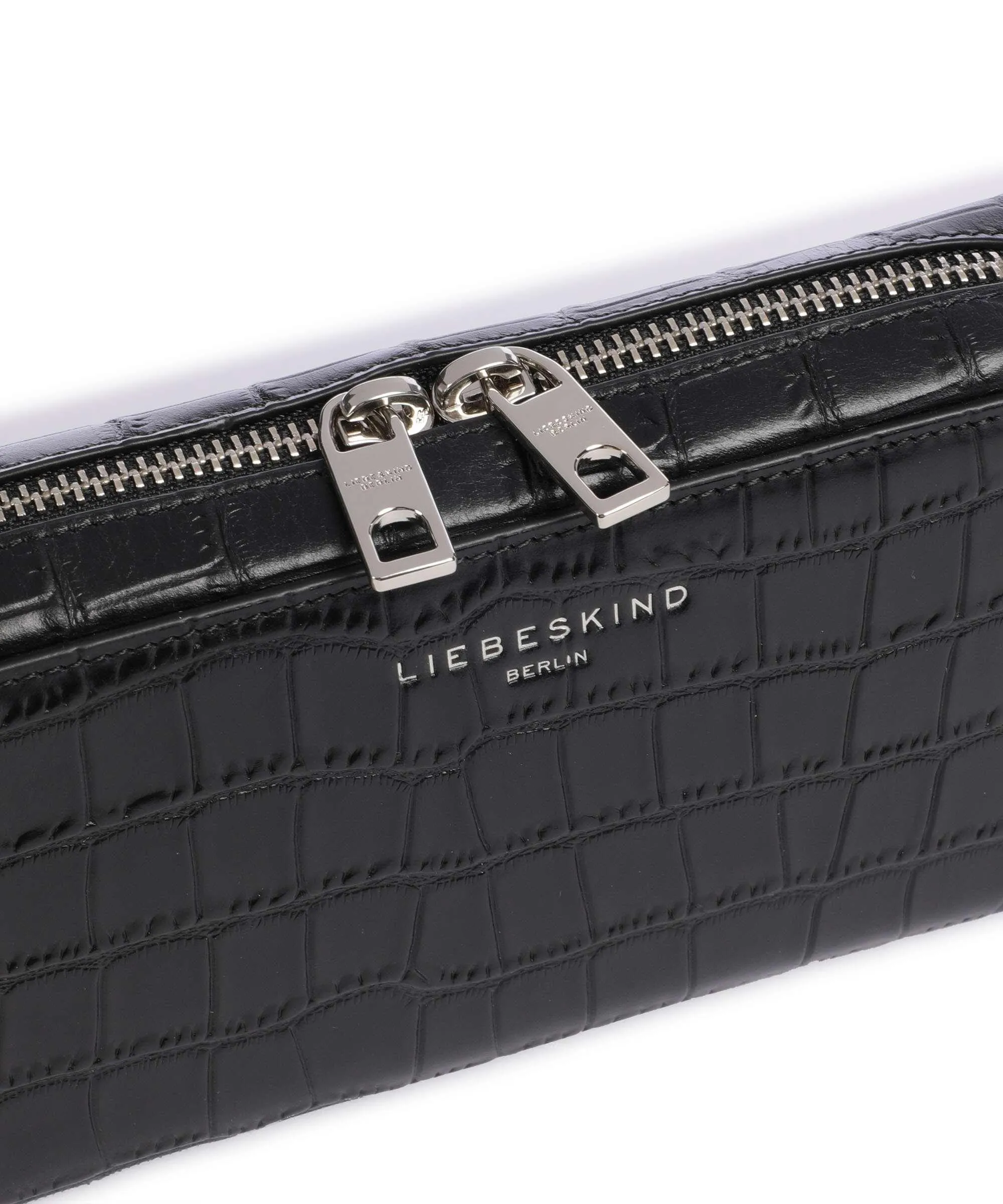  Liebeskind Lou Croco XS Portafoglio pelle in rilievo nero  
