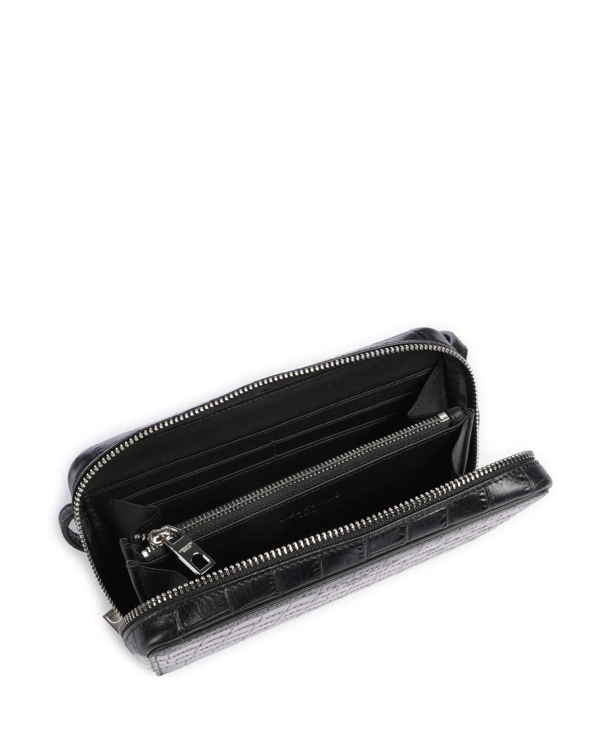  Liebeskind Lou Croco XS Portafoglio pelle in rilievo nero  