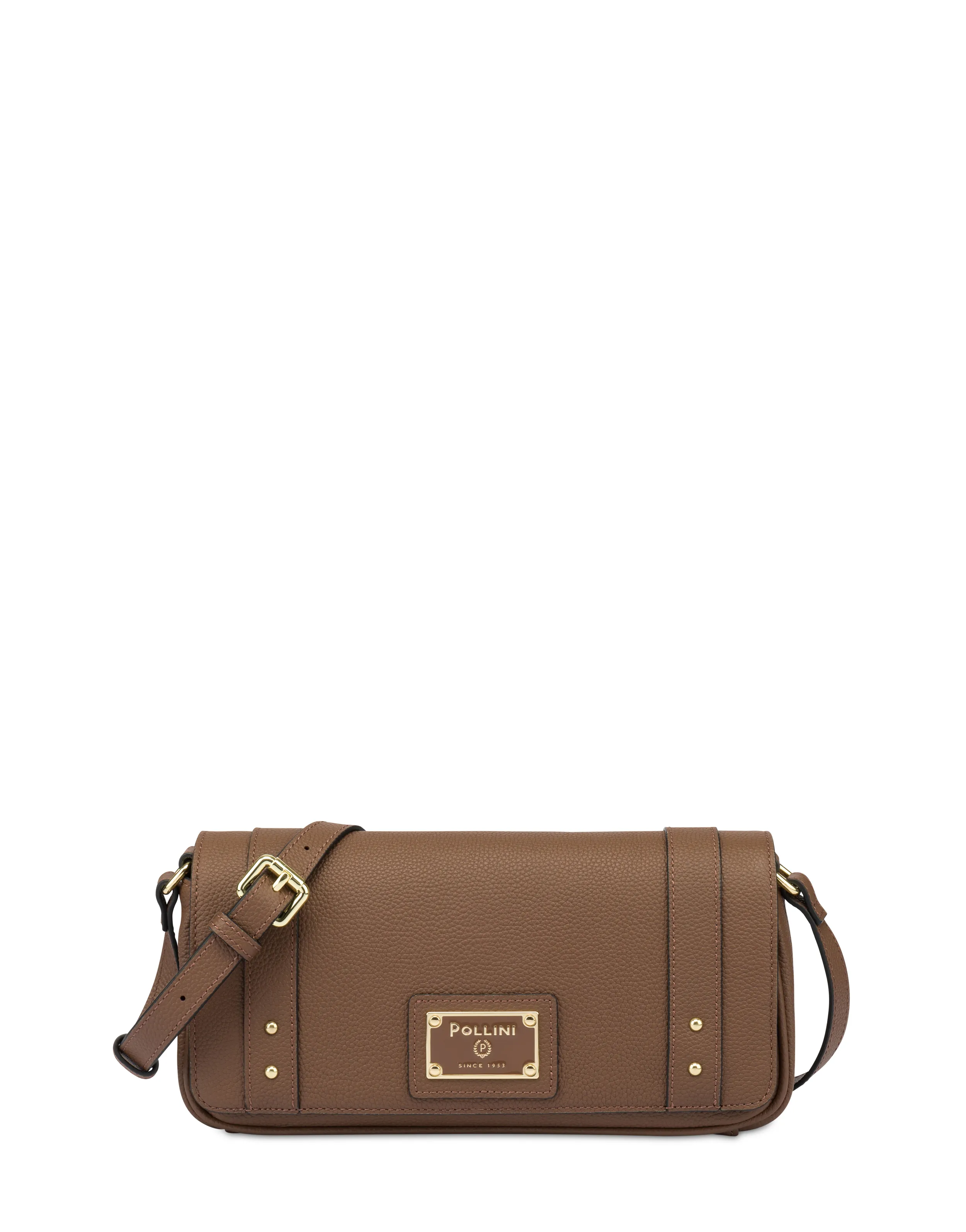     Linea Pollini Borsa A Spalla In Vitello Serena Marrone