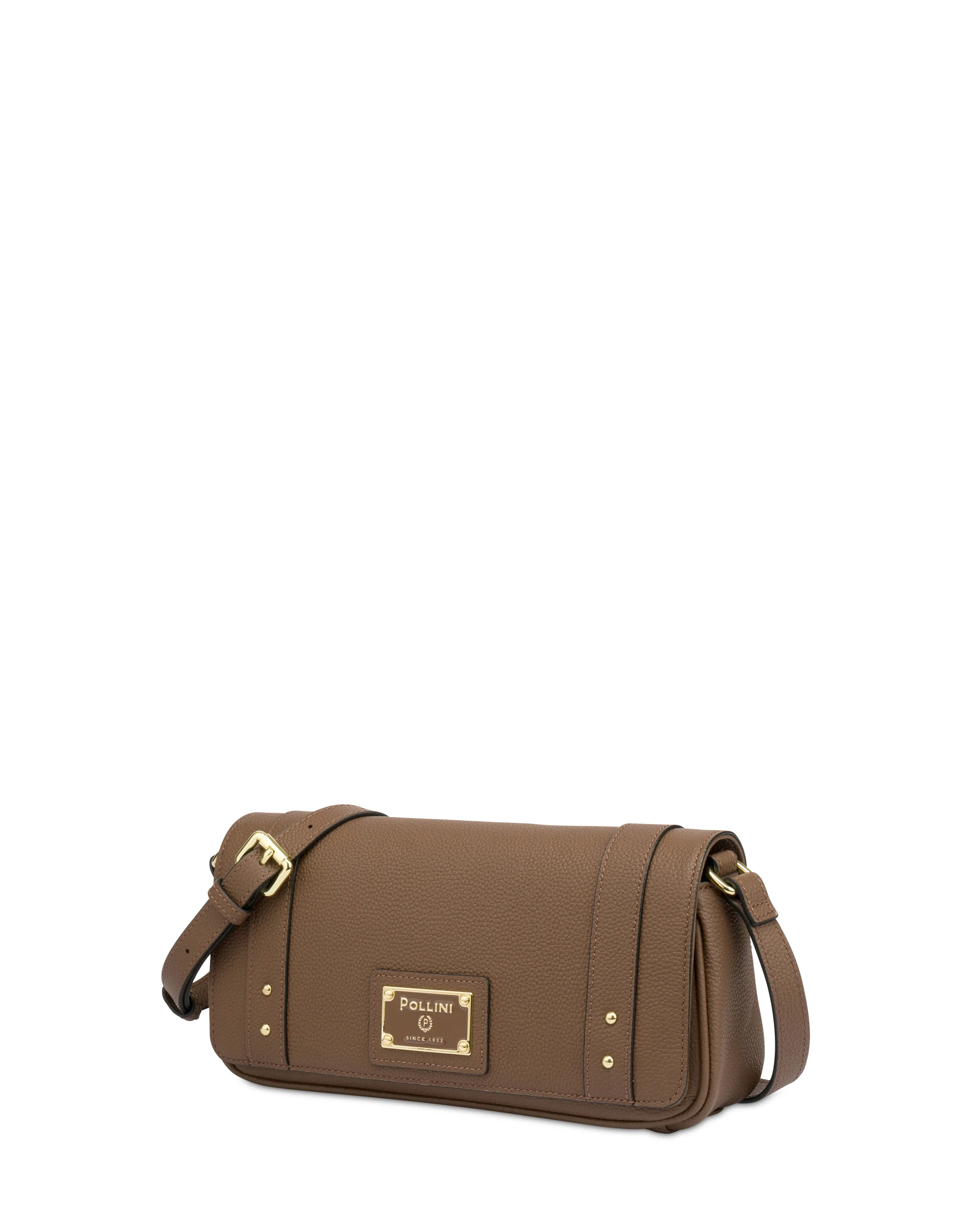     Linea Pollini Borsa A Spalla In Vitello Serena Marrone