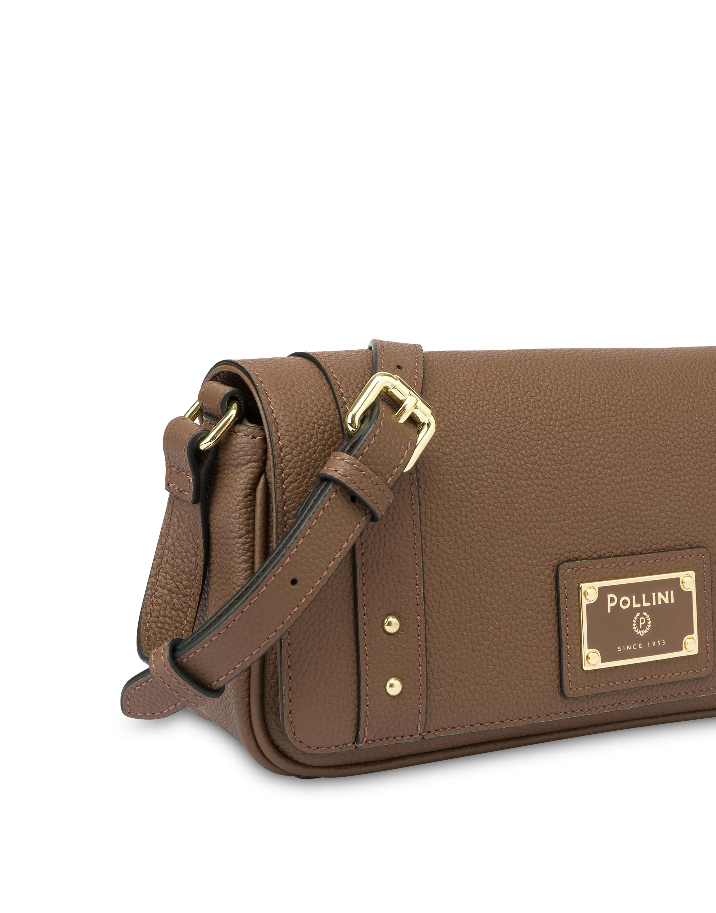     Linea Pollini Borsa A Spalla In Vitello Serena Marrone