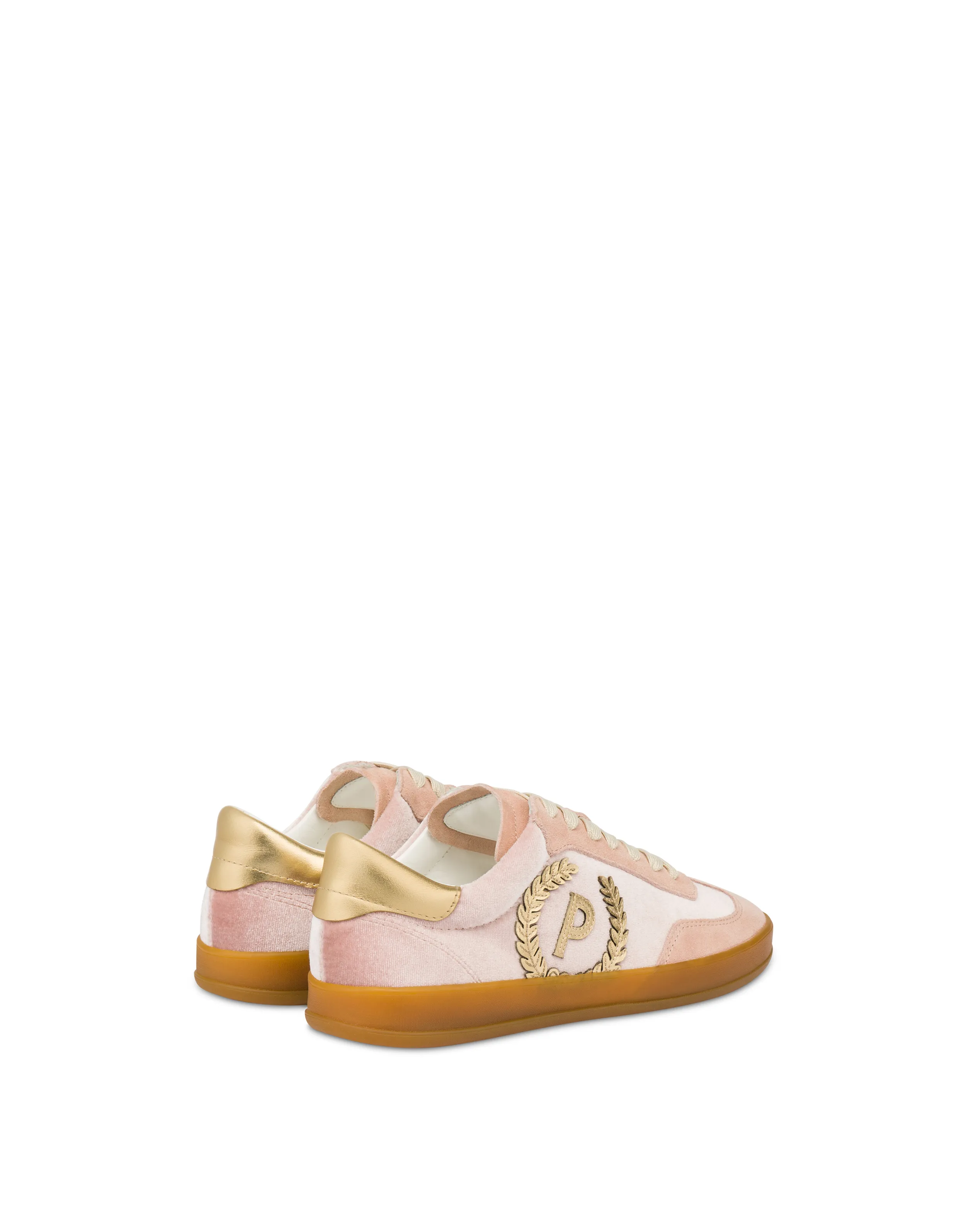     Linea Pollini Sneakers Effetto Velluto Con Dettagli Laminati Venus Antico/antico/oro