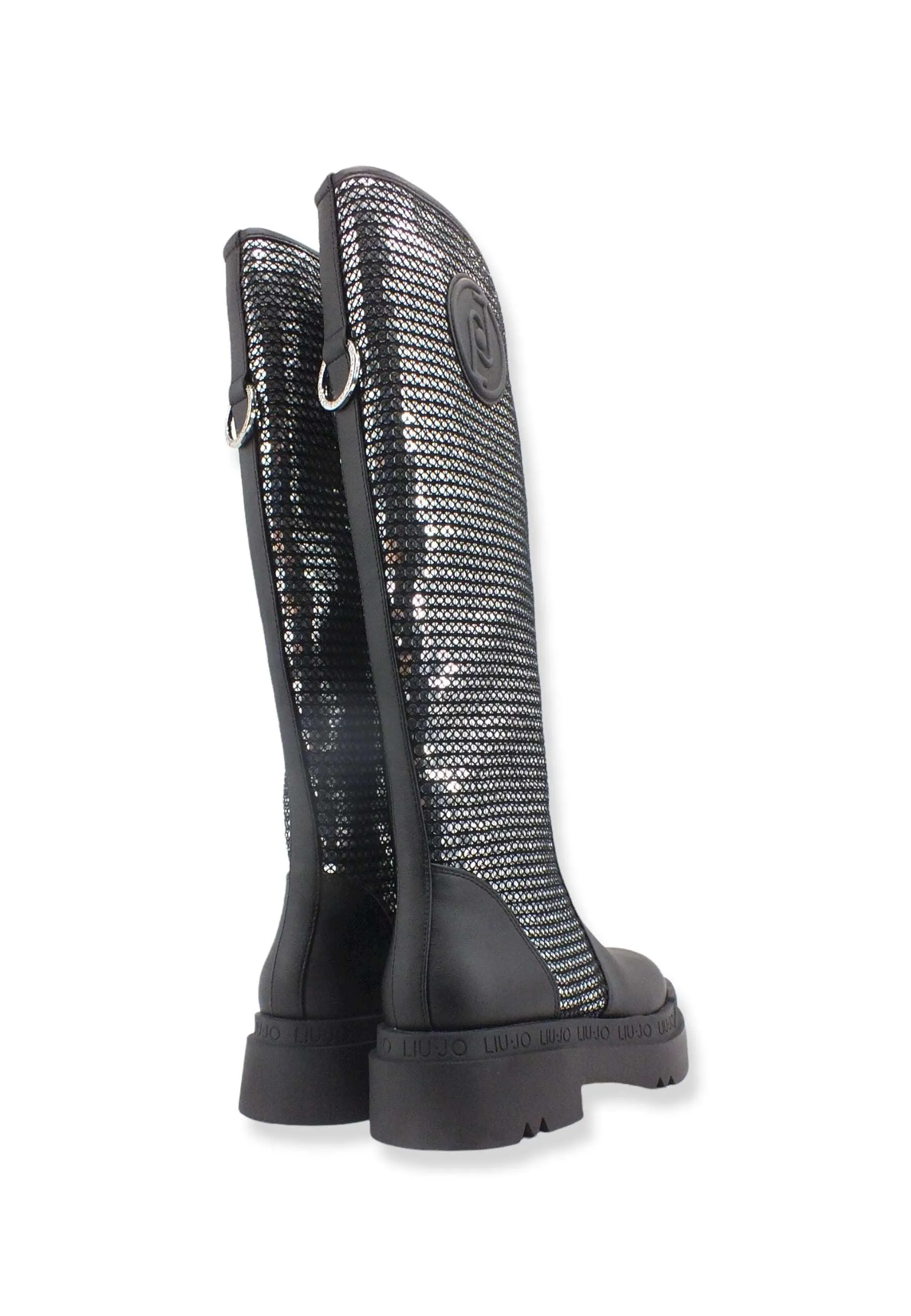 LIU JO Love 32 Stivale Paillettes Donna Black SF2187EX147