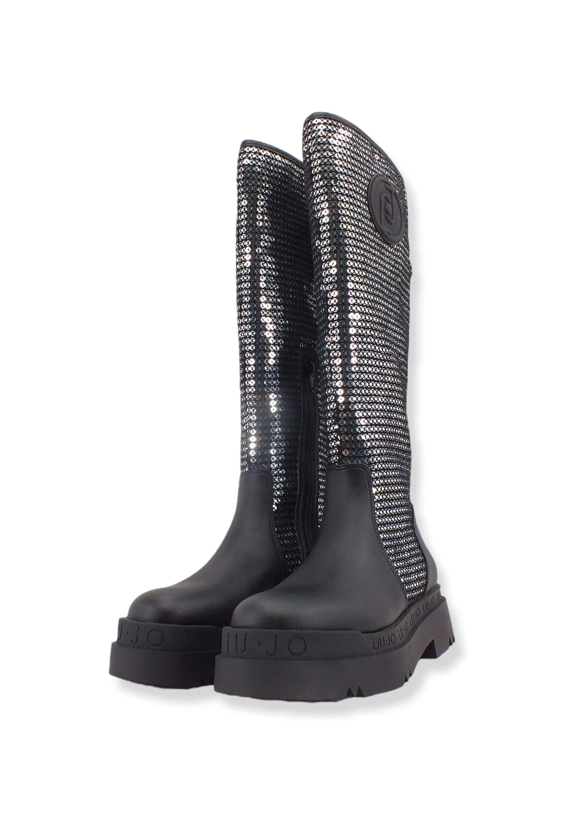 LIU JO Love 32 Stivale Paillettes Donna Black SF2187EX147