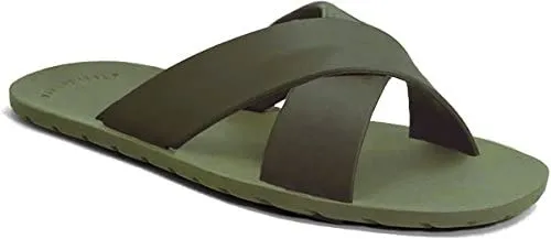 LIZARD WAVE X ARMY GREEN ciabatta minimalista con fascia incrociata