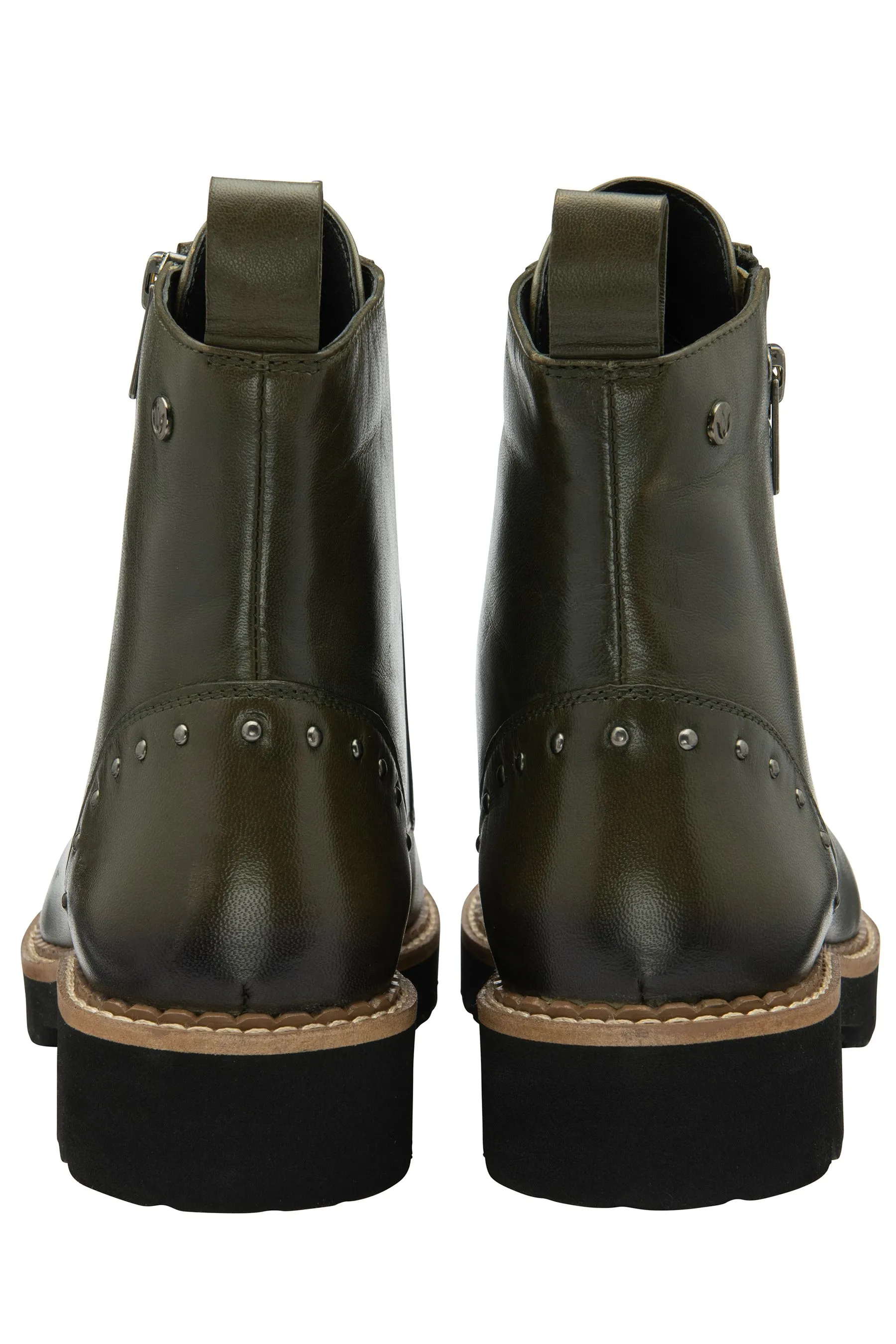 Lotus - Stivali alla caviglia in pelle con zip