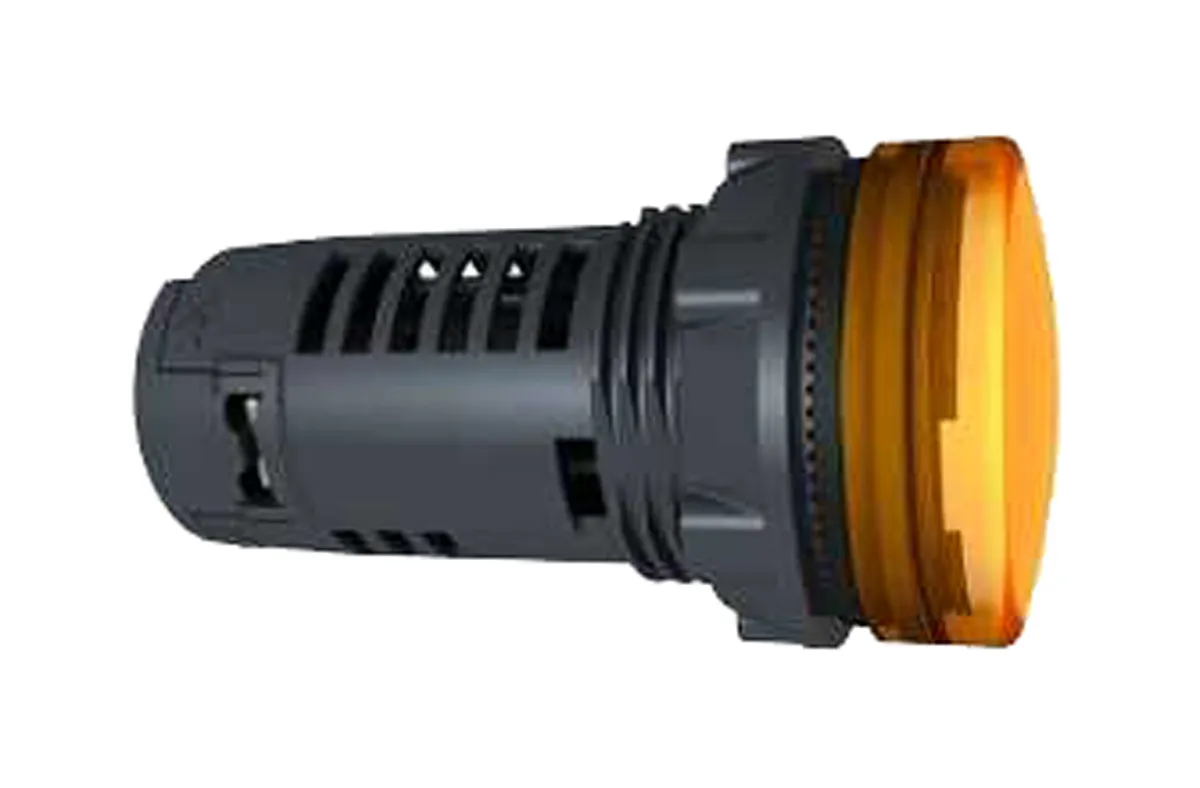 Luce pilota completa XB5EVG5, LED universale, foro 22mm, Montaggio a pannello, IP66