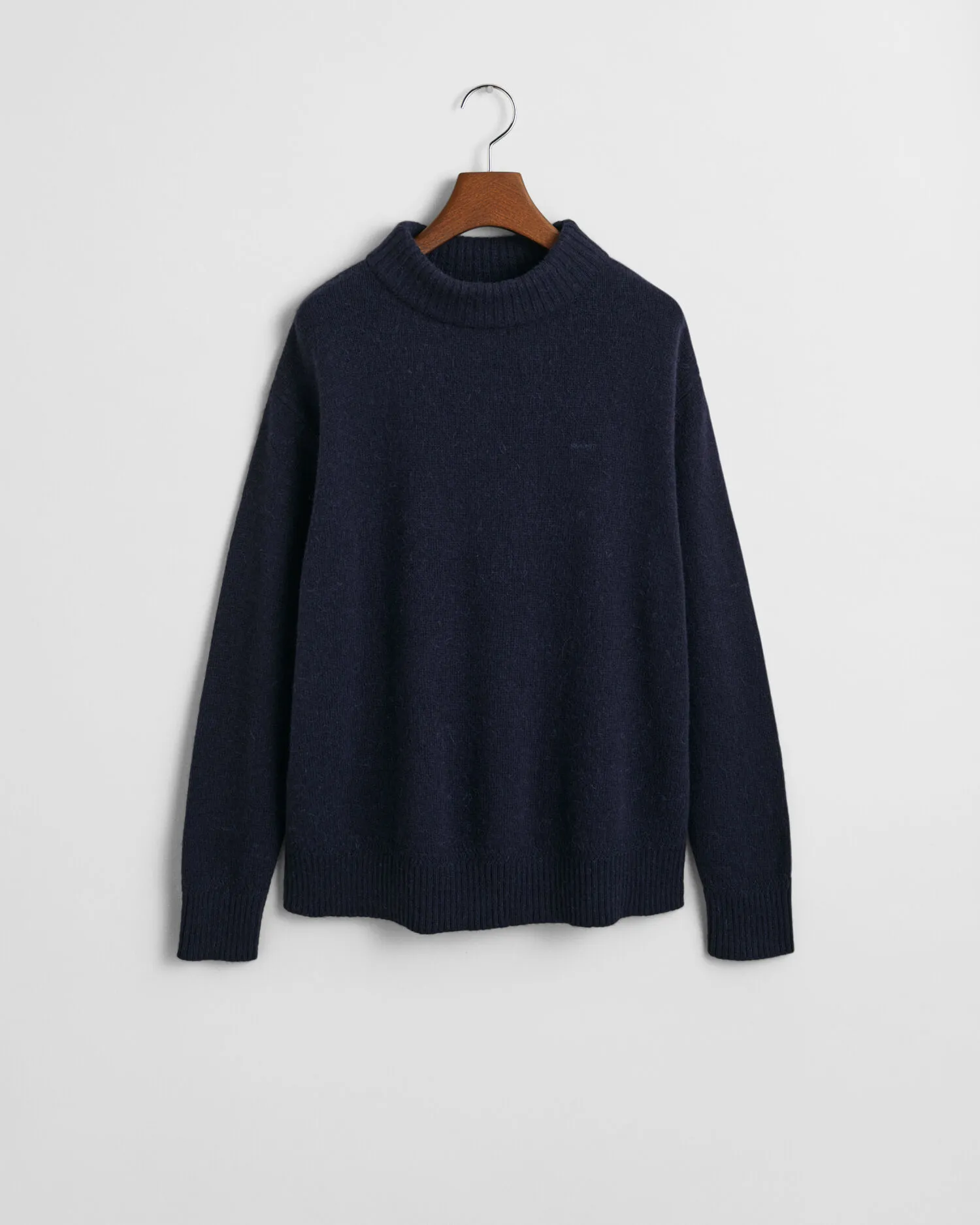 Maglia con colletto dritto in misto lana    