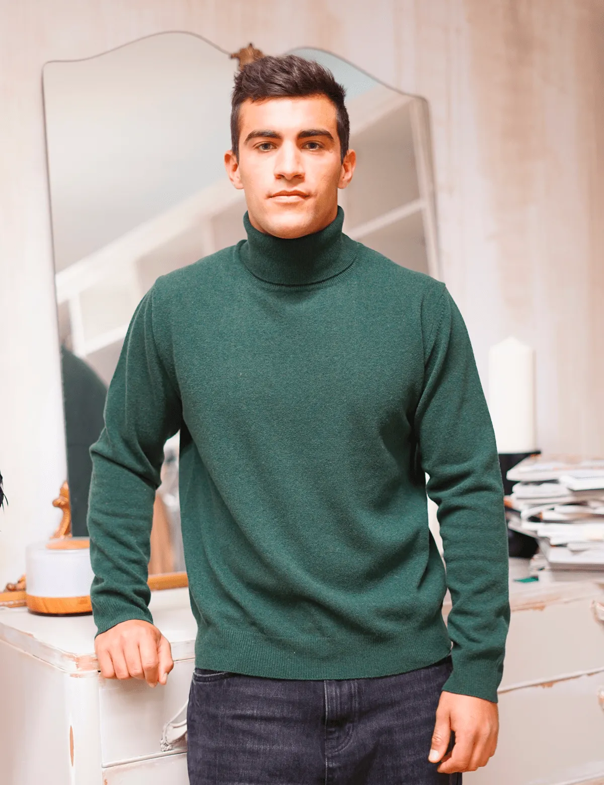 Maglia Dolcevita da Uomo in 100% Lana Merino Extrafine - 100% Made in Italy | Brunella Gori