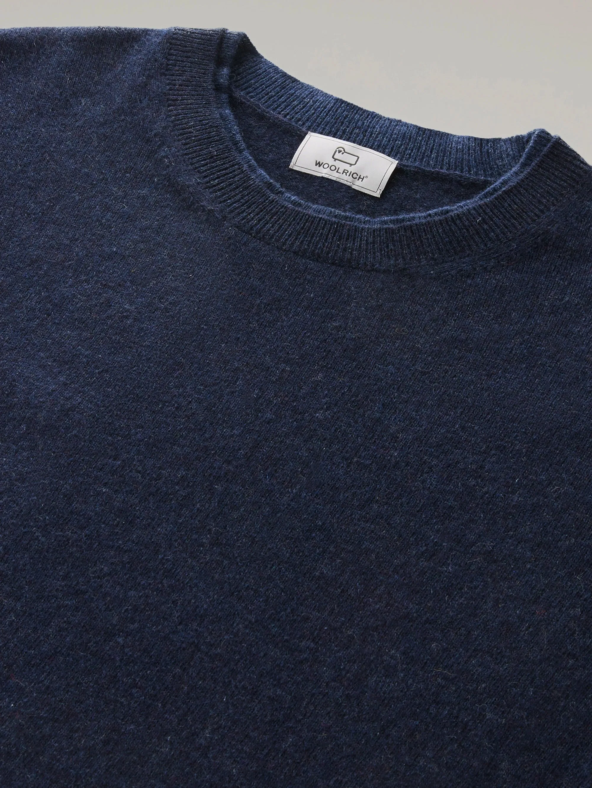 Maglia Girocollo in Lana Merinos Blu