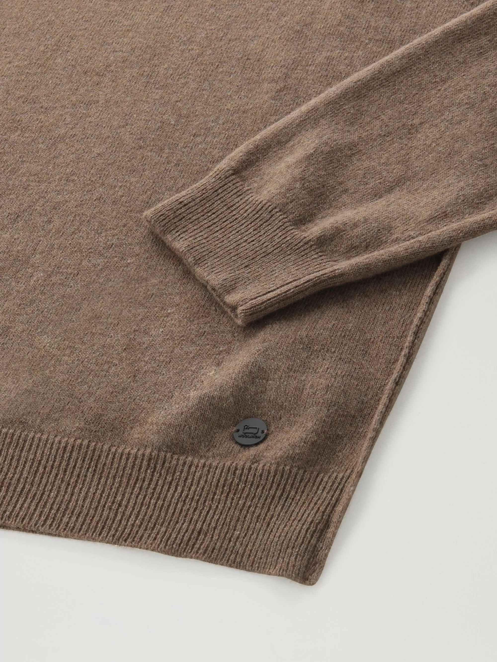 Maglia Girocollo in Lana Merinos Tortora