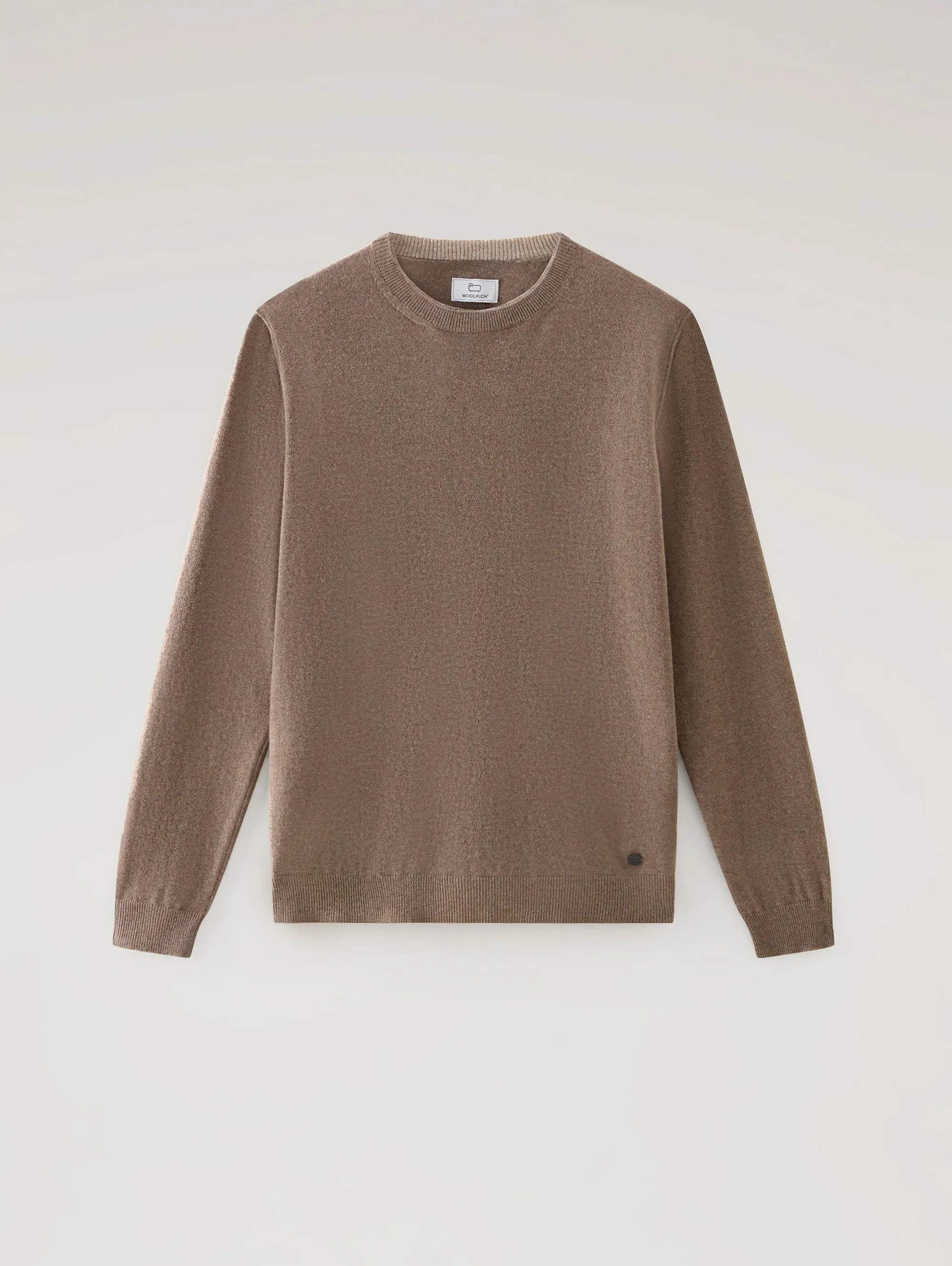 Maglia Girocollo in Lana Merinos Tortora