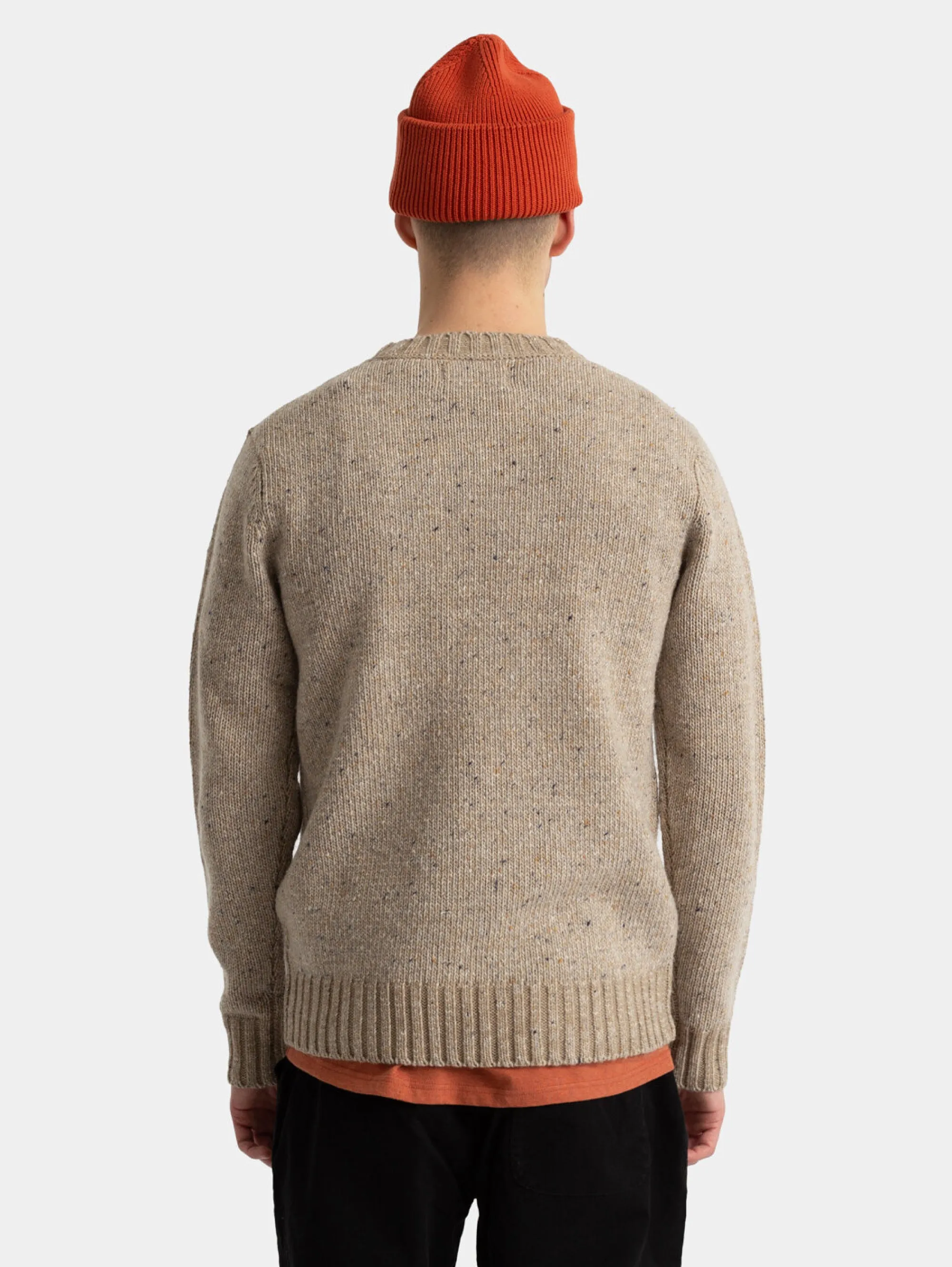 Maglia Girocollo in Misto Alpaca Beige