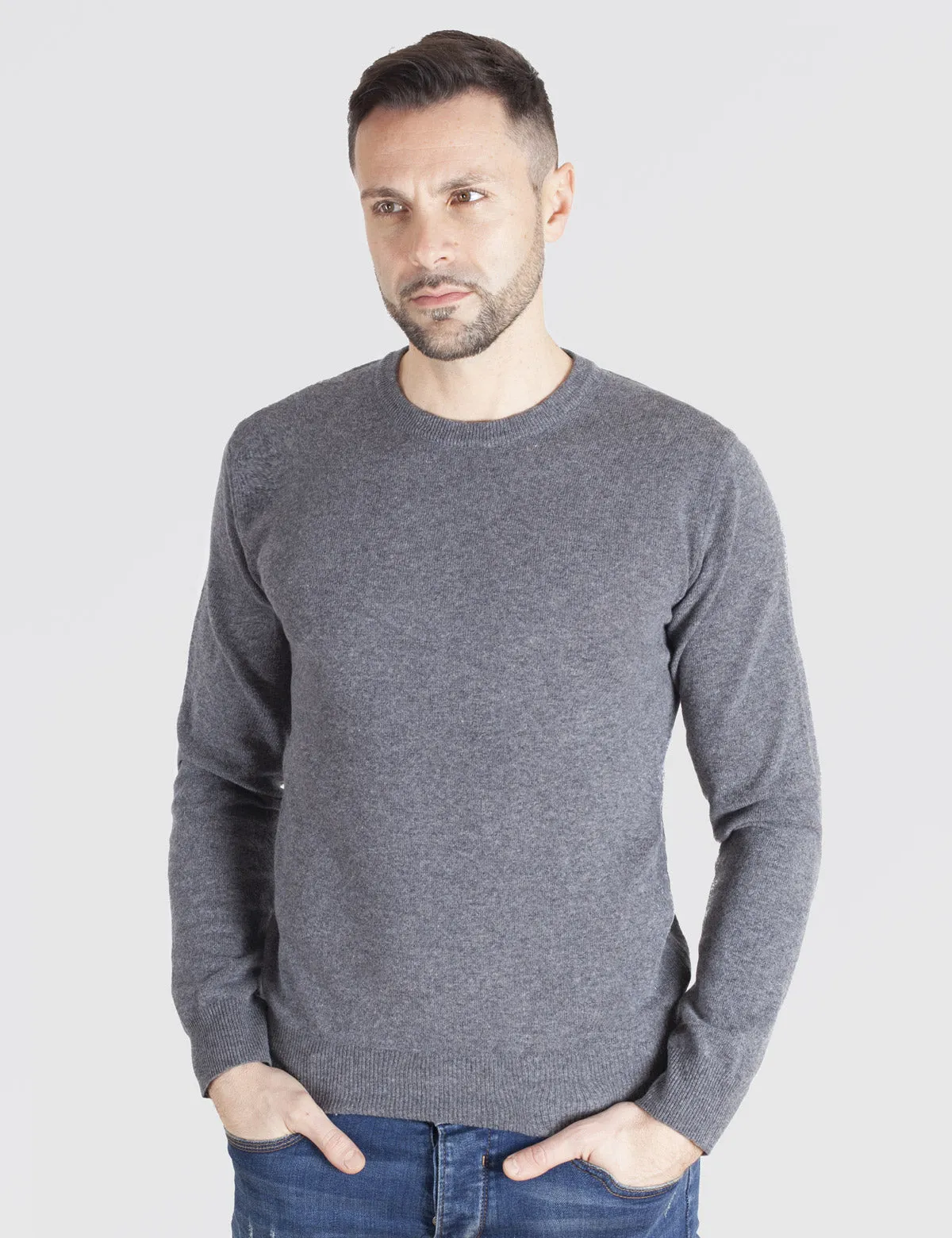 Maglia Uomo Girocollo leggero - Crewneck, Maglione Uomo Invernali - Autunno/Inverno - 100% Lambswool - Fatto in Italia | Brunell