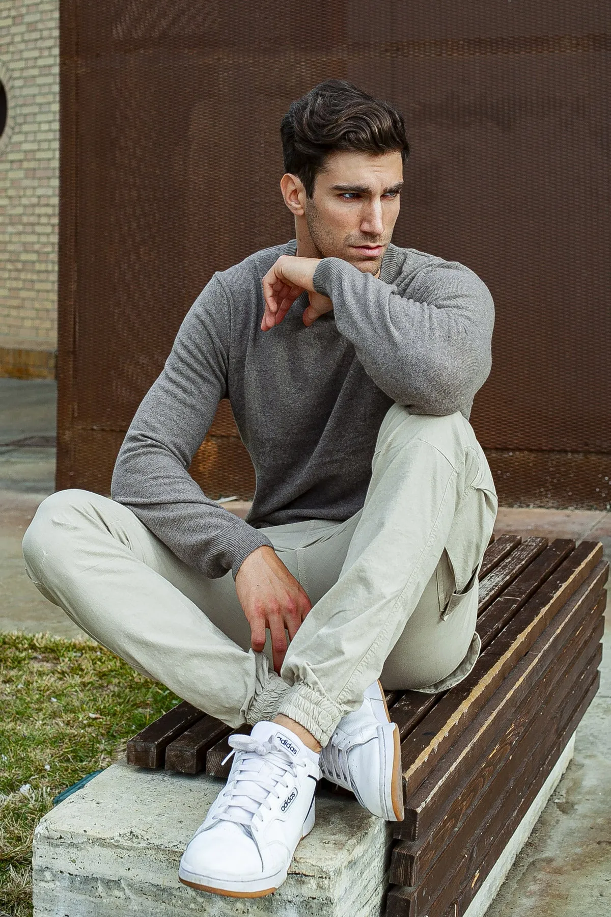 Maglia Uomo Girocollo leggero - Crewneck, Maglione Uomo Invernali - Autunno/Inverno - 100% Lambswool - Fatto in Italia | Brunell