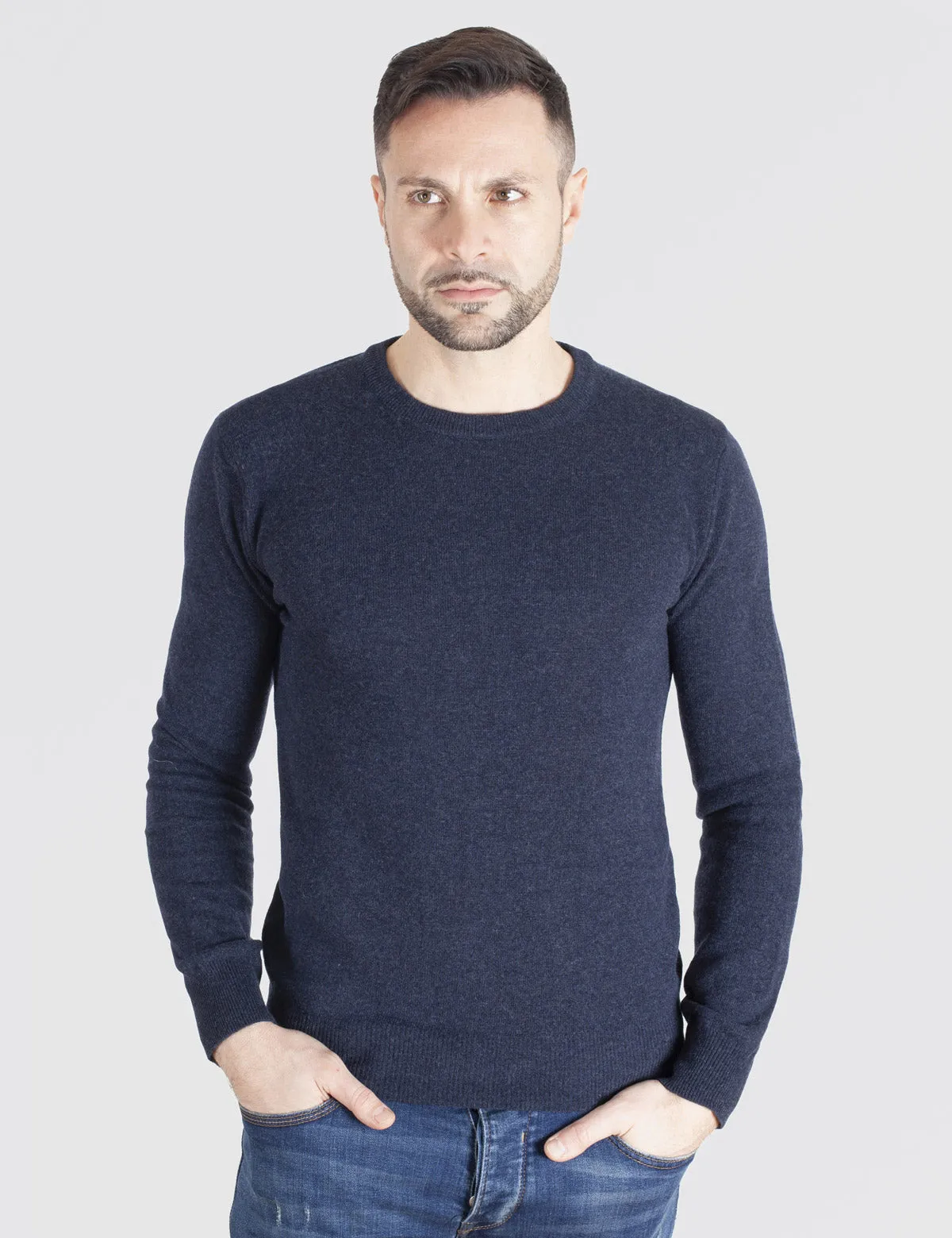 Maglia Uomo Girocollo leggero - Crewneck, Maglione Uomo Invernali - Autunno/Inverno - 100% Lambswool - Fatto in Italia | Brunell