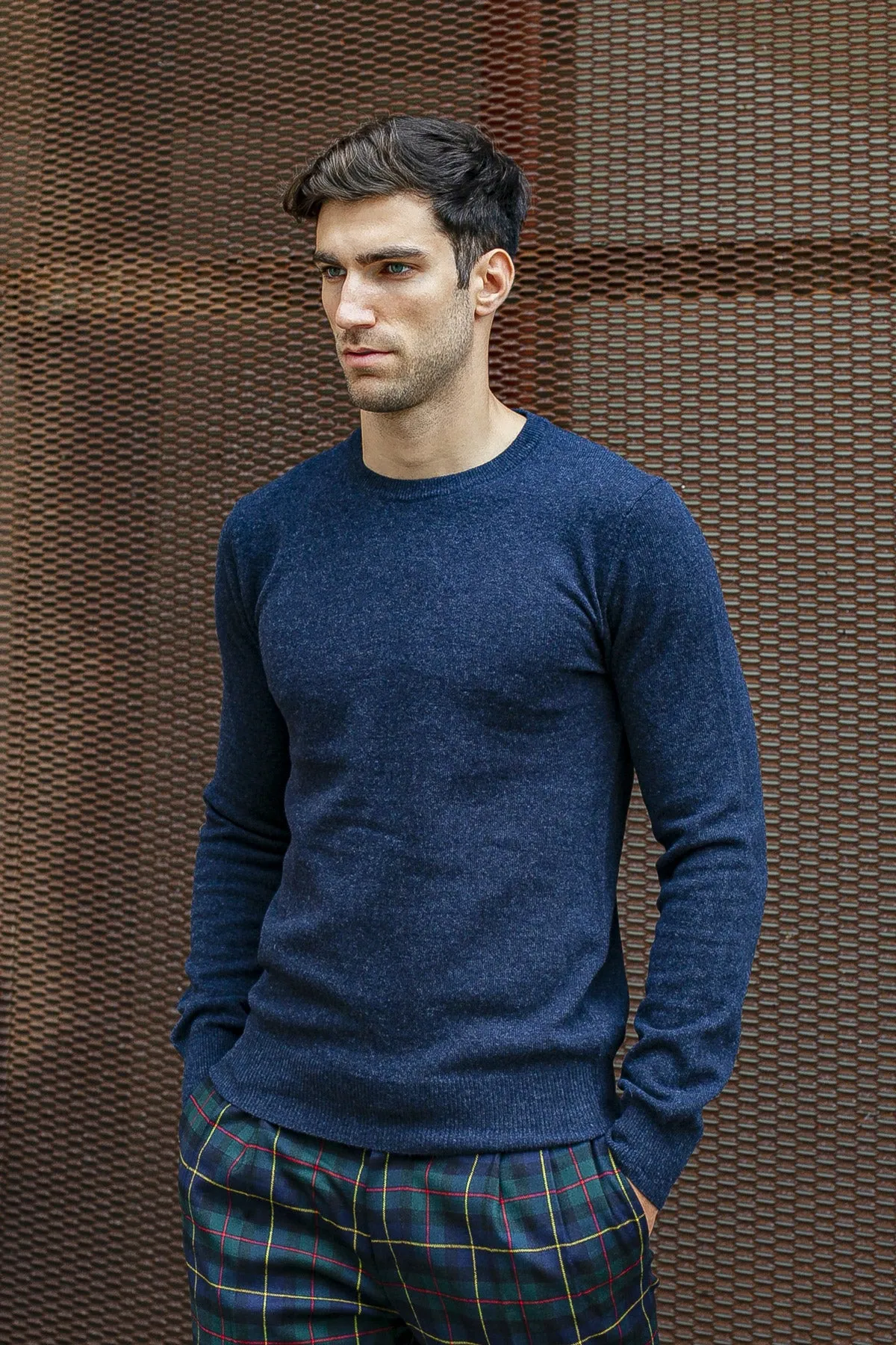 Maglia Uomo Girocollo leggero - Crewneck, Maglione Uomo Invernali - Autunno/Inverno - 100% Lambswool - Fatto in Italia | Brunell