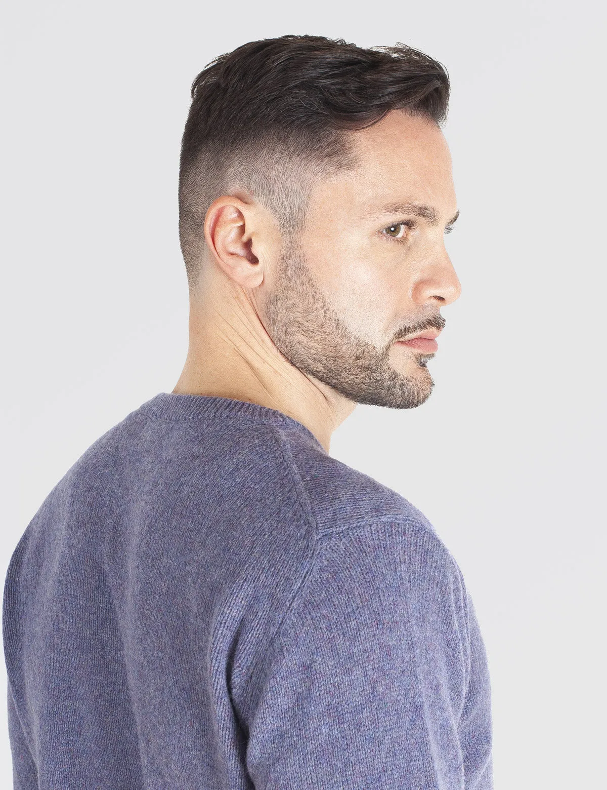 Maglia Uomo Girocollo medio peso - Crewneck, Maglione Uomo Invernali - Autunno/Inverno - 100% Lambswool - Fatto in Italia | Brun