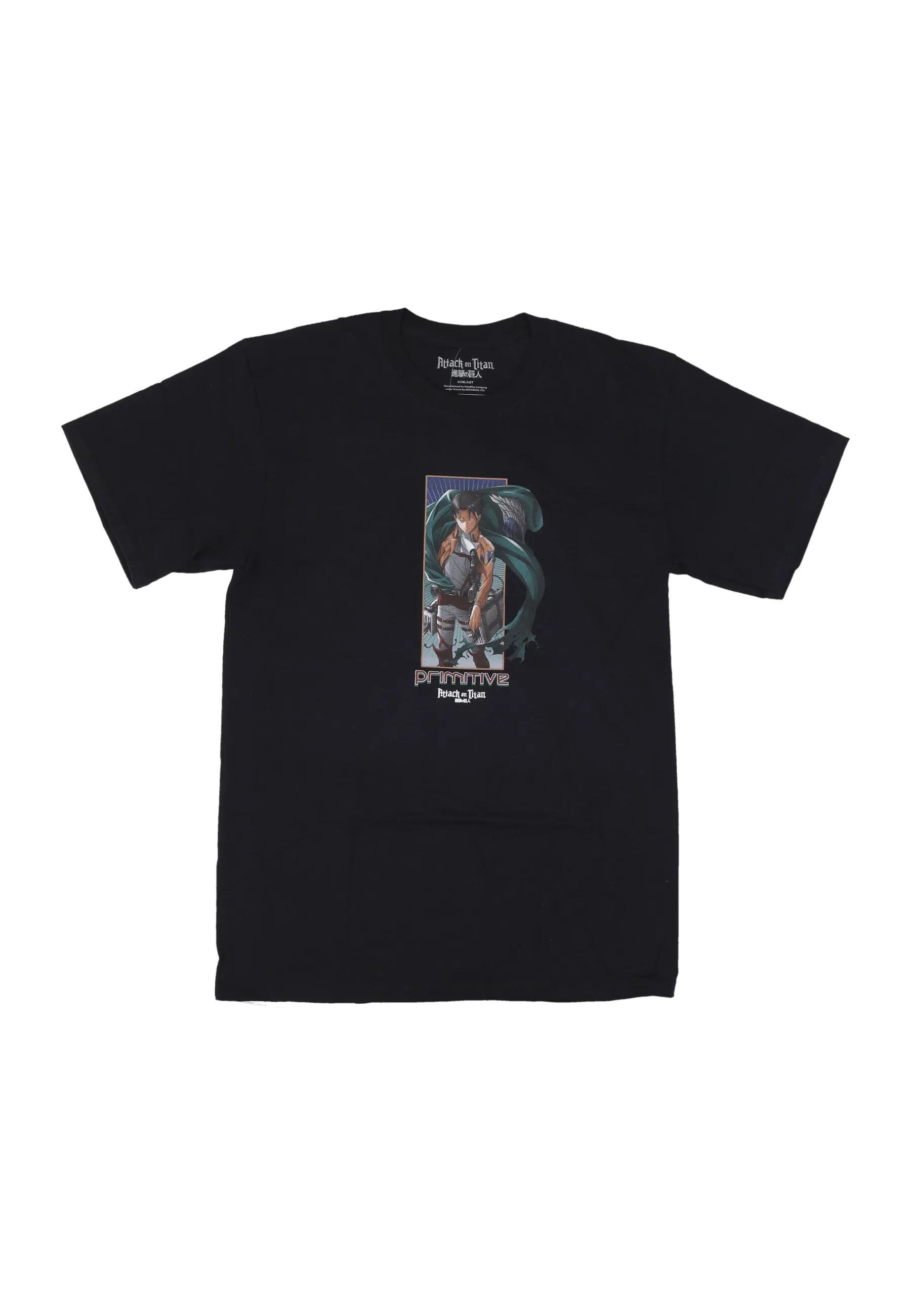 Maglietta Uomo Levi Tee X Attack On Titan Black