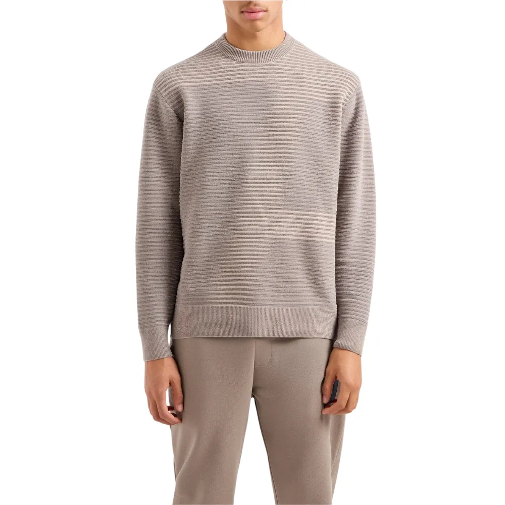 Maglione Armani Exchange a costine logo